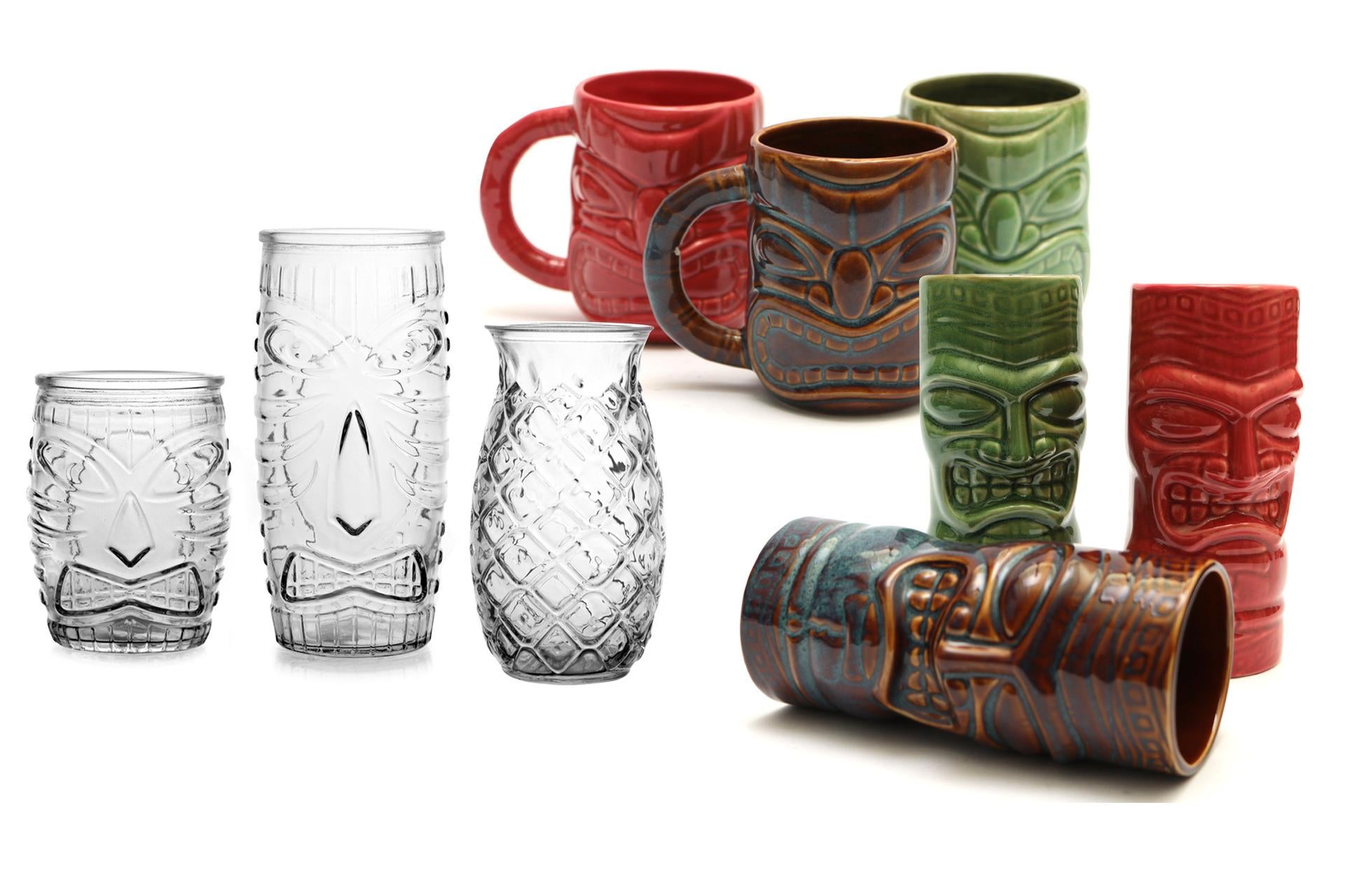 Bicchiere Tiki Cooler 59 cl In Vetro Temperato - Ispirato alle Divinità Maori - Set 12 Pz 3