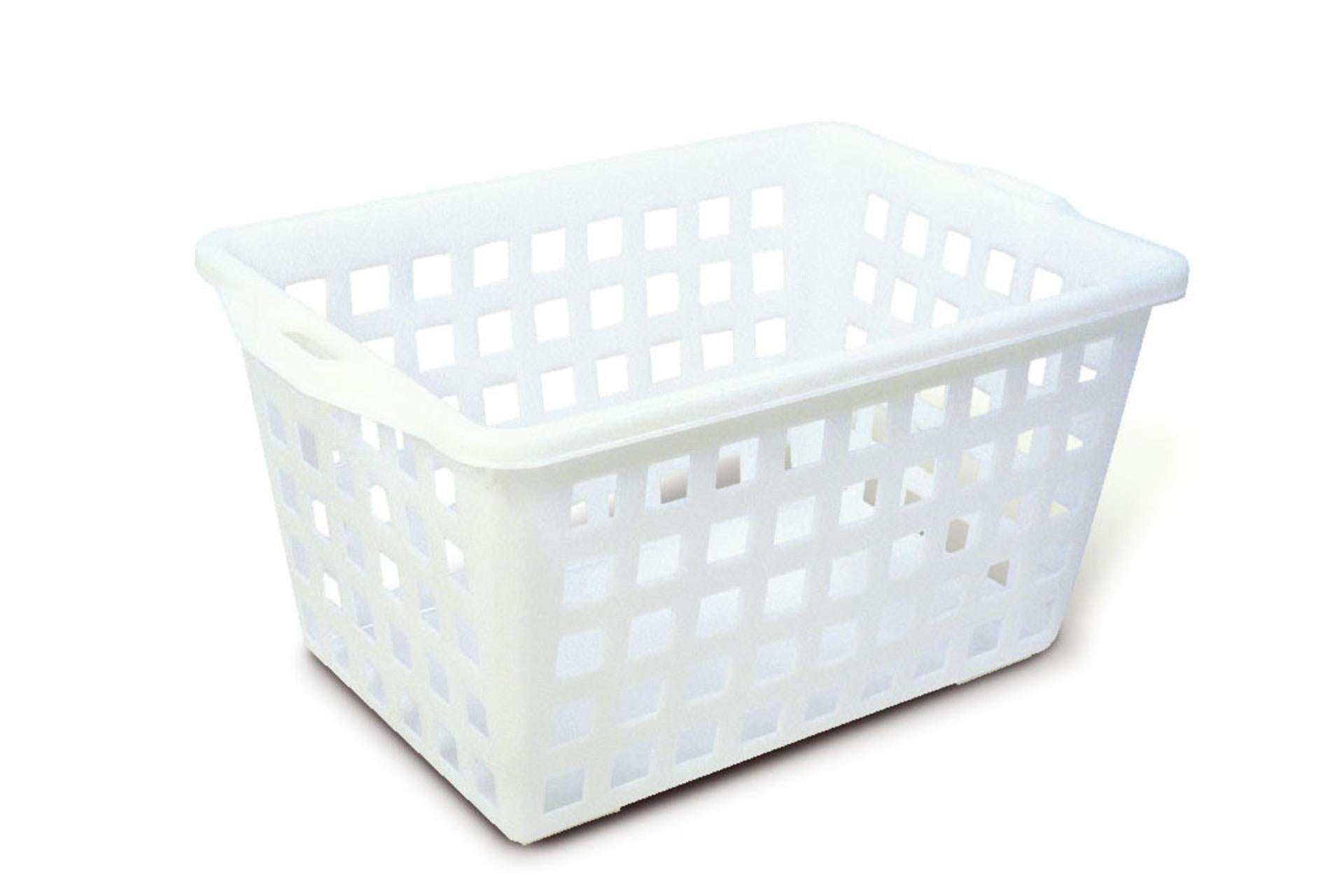 Giganplast Cesta Forata 70x45x40 cm In Polietilene Alta Densità Bianca - Sovrapponibile e Resistente per Trasporto Alimentare