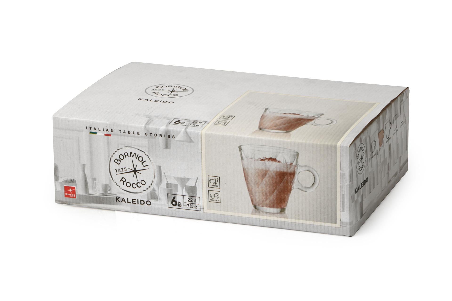 Bormioli Rocco Kaleido Tazza Cappuccino Cl22 In Vetro Temperato - Set 6 Pz 3