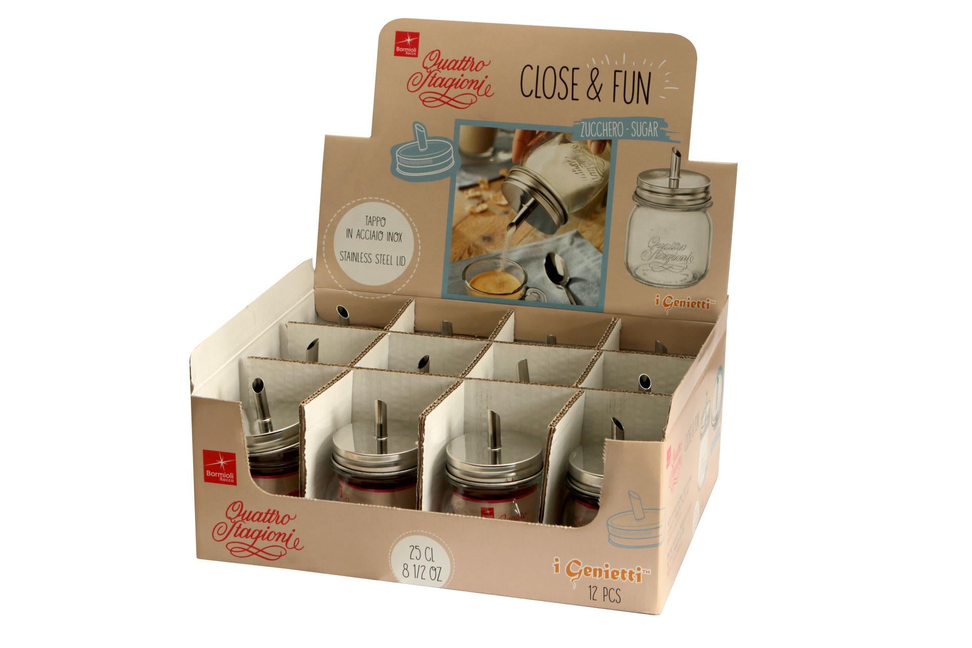 Bormioli Rocco Quattro Stagioni Genietti Vaso 0,25 L per Zucchero - Set 12 Pz 5