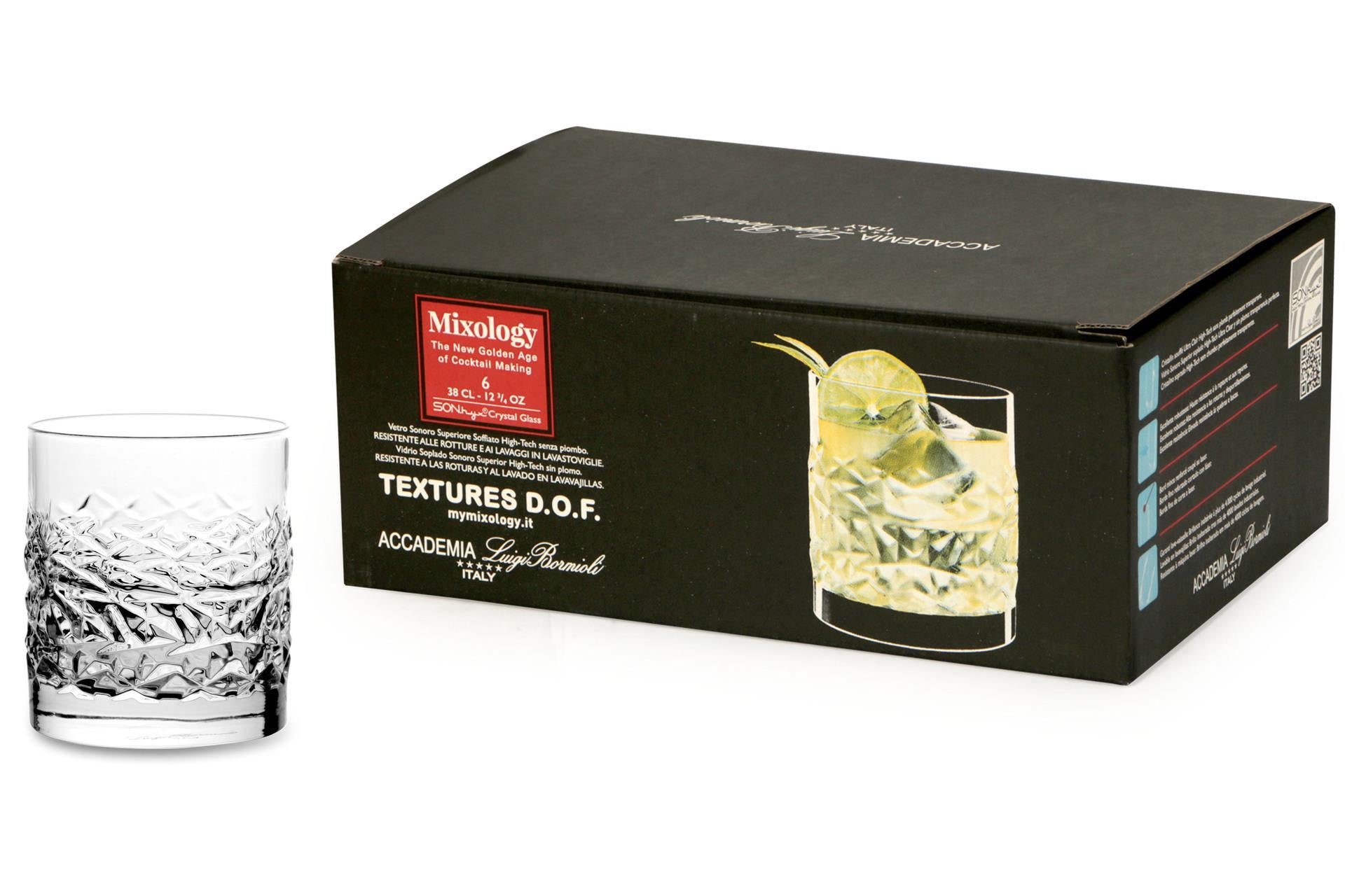 Bormioli Luigi Mixology Texture Set 6 Bicchieri DOF 38 cl - Linea Mixology di Lusso per Barware - Set 6 Pz 3