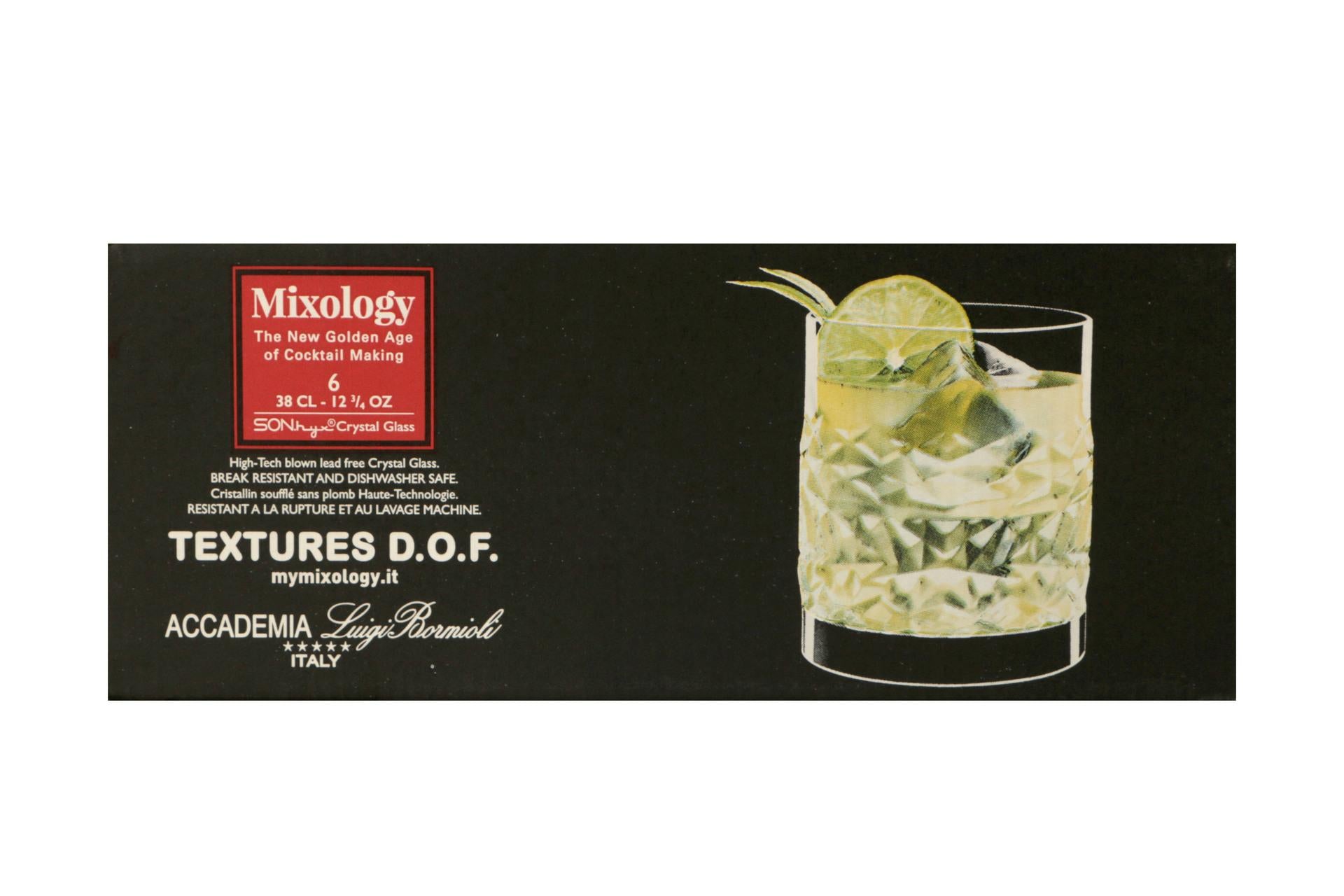 Bormioli Luigi Mixology Texture Set 6 Bicchieri DOF 38 cl - Linea Mixology di Lusso per Barware - Set 6 Pz 7