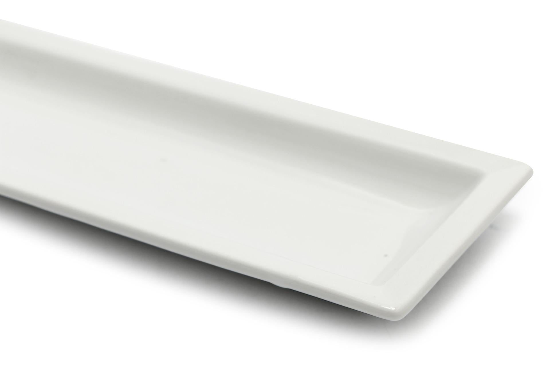Import Tavola Professional Just White Piatto Rettangolare H.1.8 cm - 22.5 x 8.7 cm In Porcellana Bianca - Set 6 Pz 4