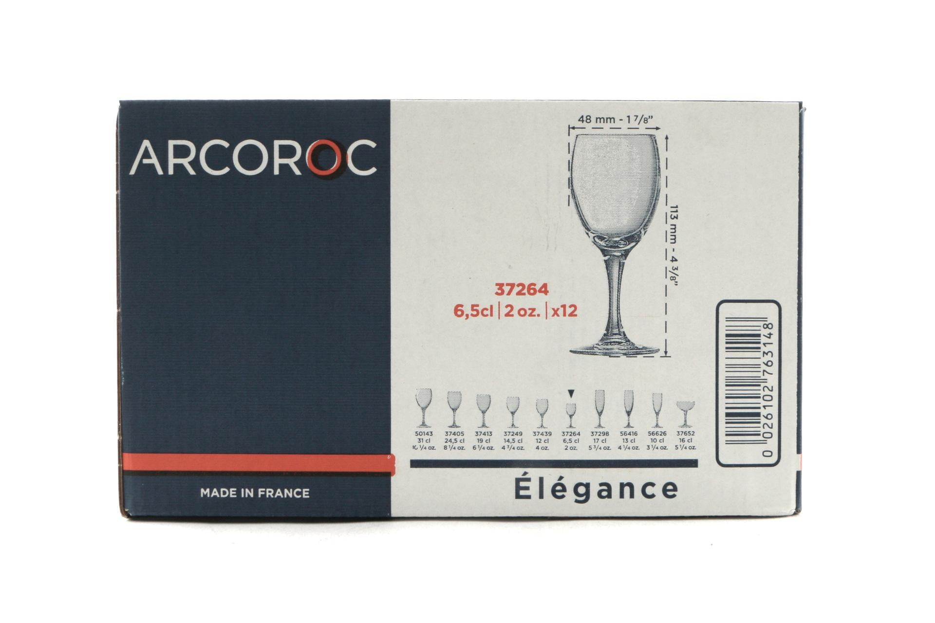 Arcoroc Elegance Calice N.7 - 6.5 cl - Set 12 Pz 8