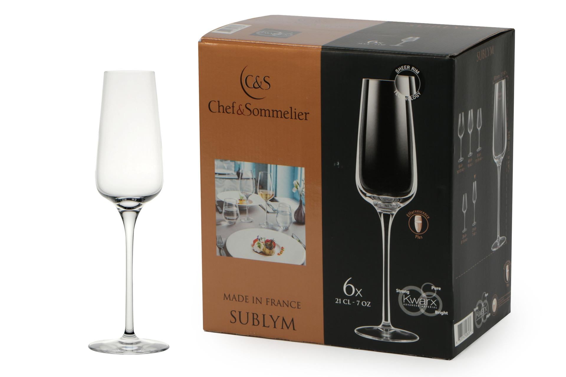 Arcoroc Sublym Calice Flute Cl.21 - Calice da Vino in Vetro Cristallino - Set 6 Pz