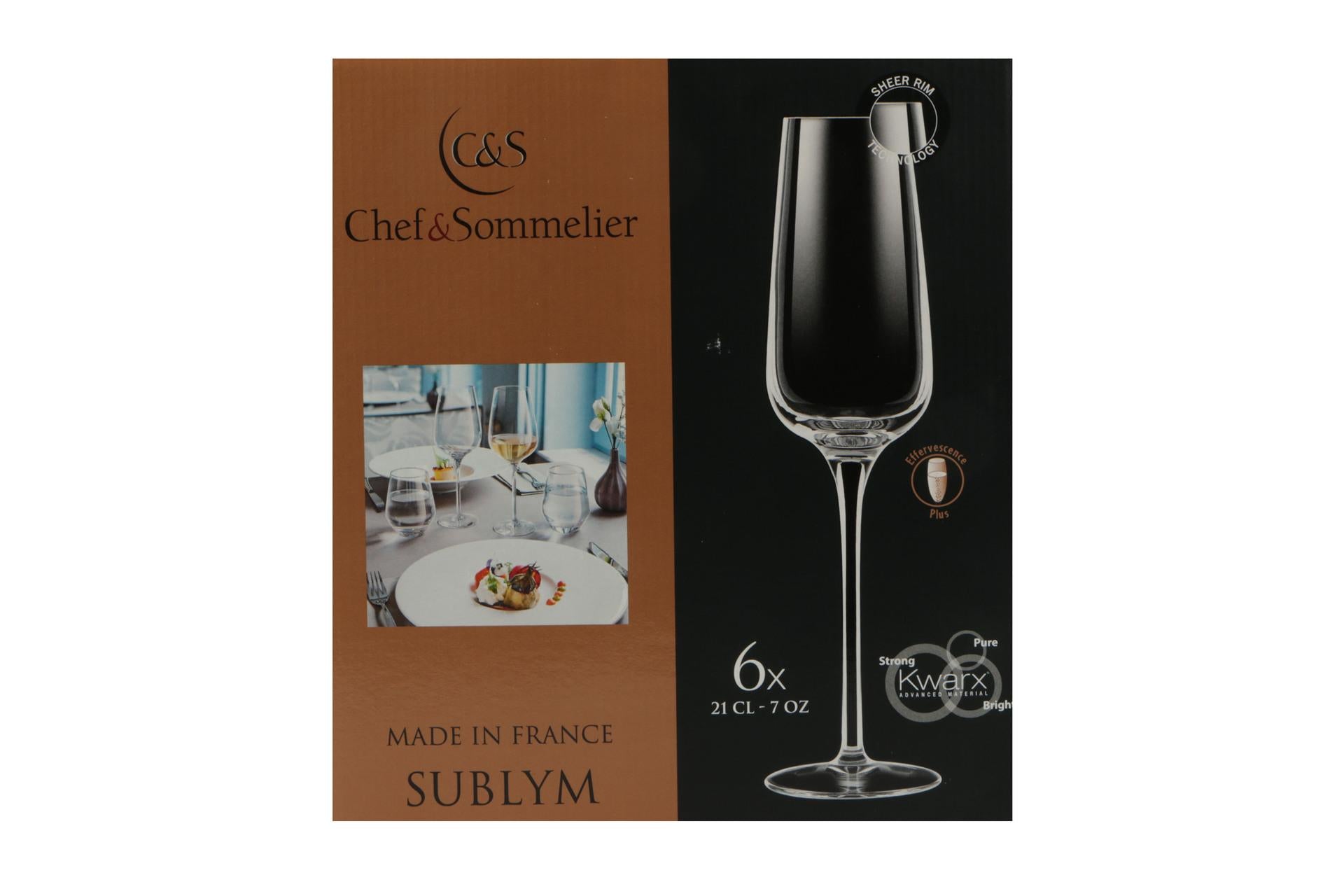 Arcoroc Sublym Calice Flute Cl.21 - Calice da Vino in Vetro Cristallino - Set 6 Pz 6