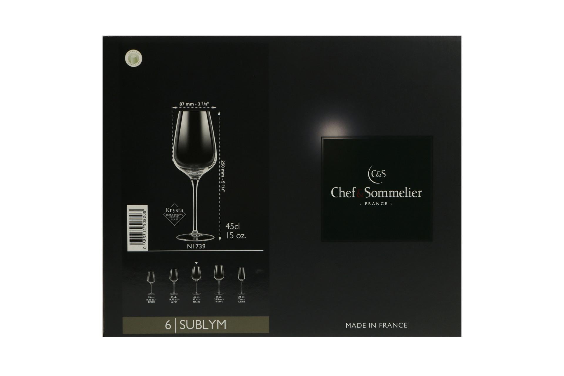 Arcoroc Sublym Calice Large 45 cl - Calice da Vino In Vetro Cristallino Chef Sommelier - Set 6 Pz 7
