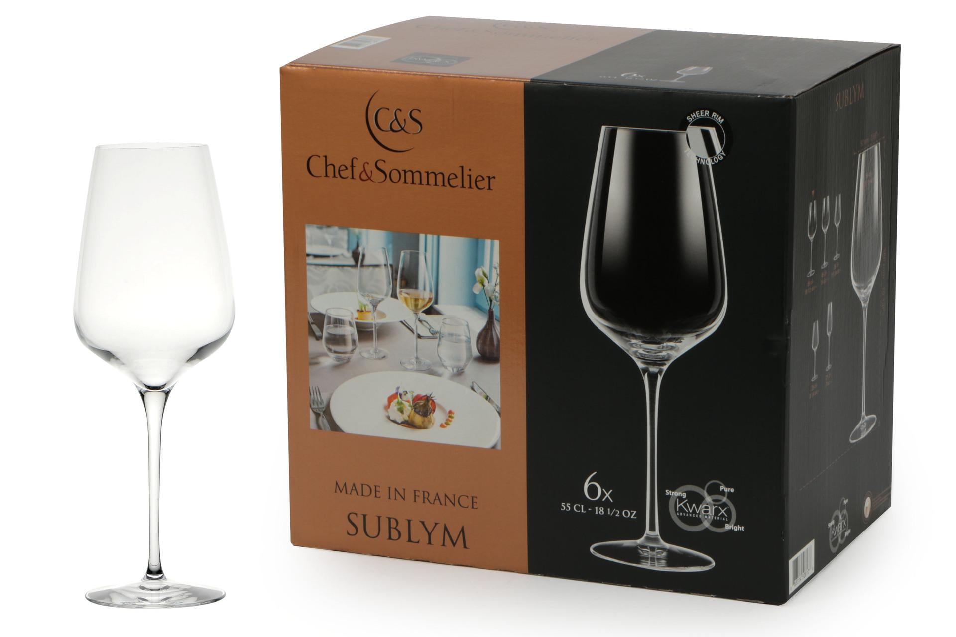 Arcoroc Sublym Calice Extra L. Cl.55 In Vetro Cristallino - Calice da Vino Chef Sommelier - Set 6 Pz