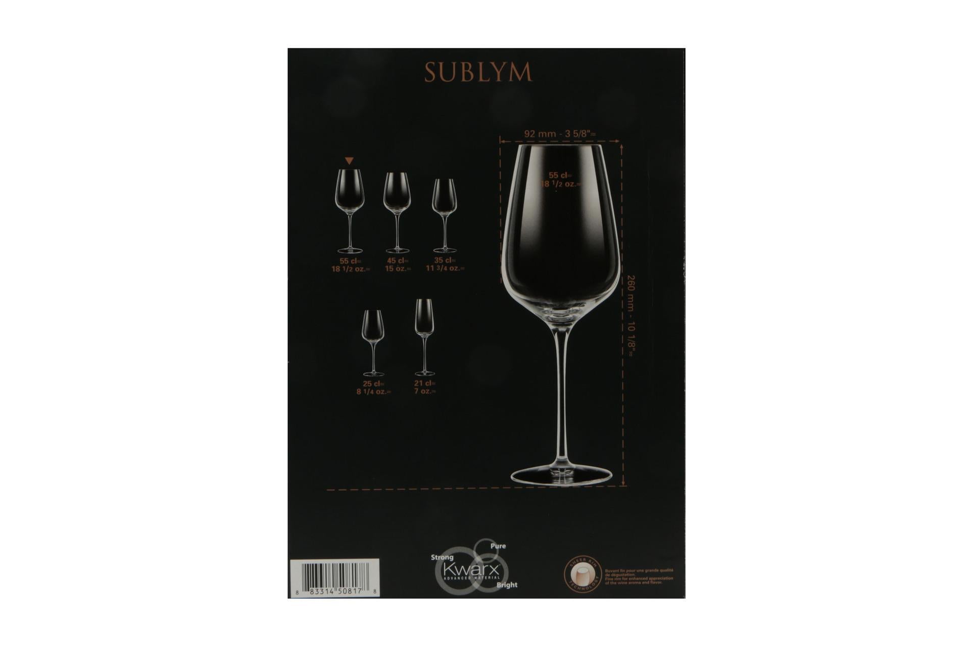 Arcoroc Sublym Calice Extra L. Cl.55 In Vetro Cristallino - Calice da Vino Chef Sommelier - Set 6 Pz 6