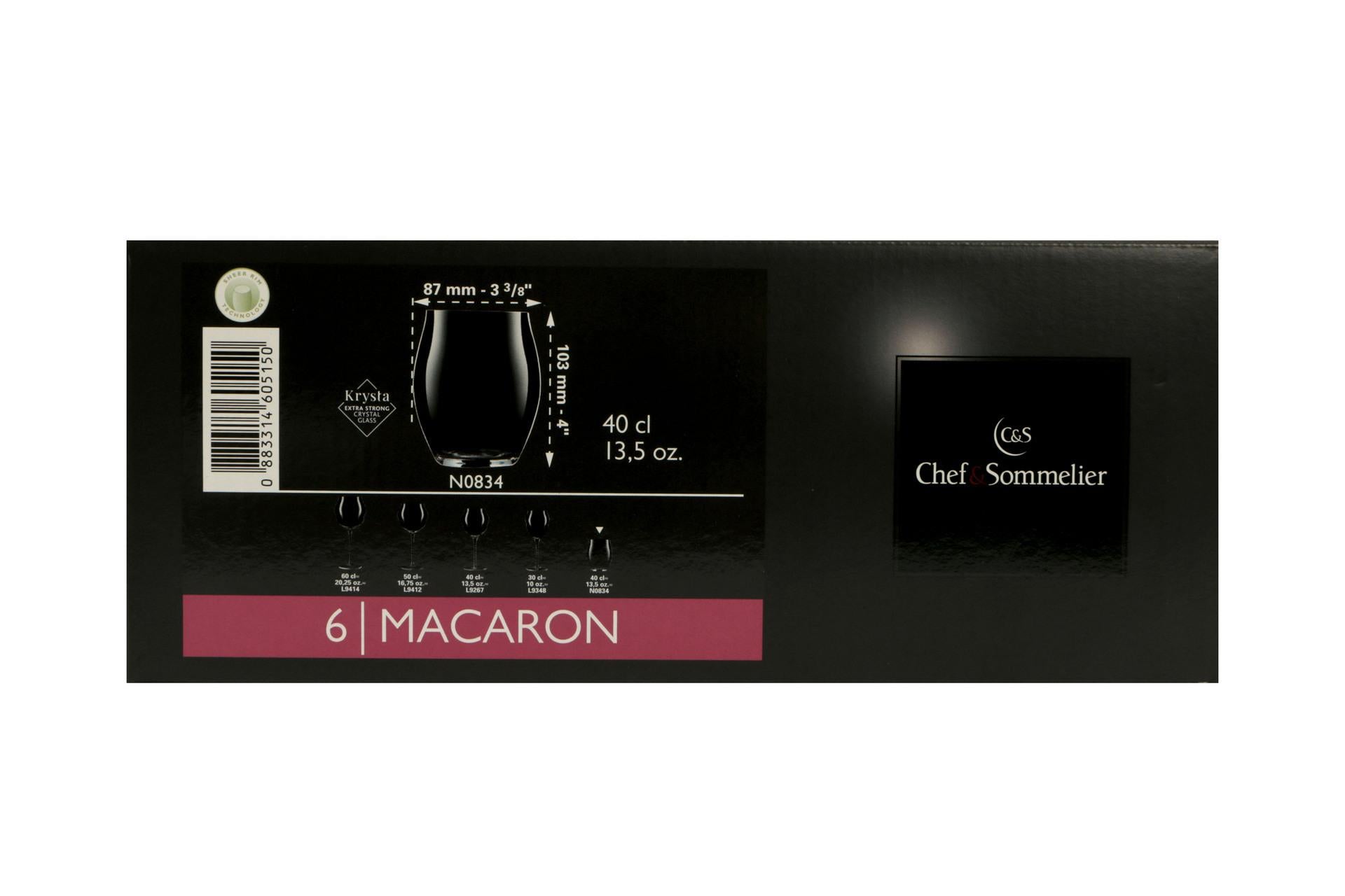 Arcoroc Macaron Fascination Bicchiere 40 cl - Design Sinuoso e Base Stabile - Set 6 Pz 7