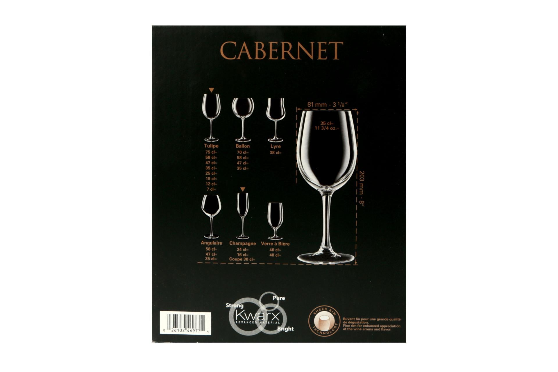 Arcoroc Cabernet Tulipe Calice 35 cl - In Vetro Cristallino Superiore Krysta - Set 6 Pz 7