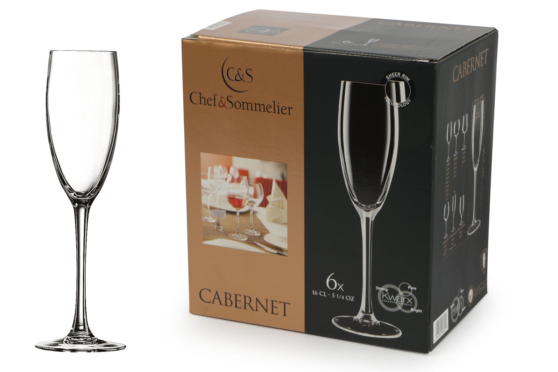 Arcoroc Cabernet Tulipe Calice Flut 16 cl In Vetro - Set 6 Pz