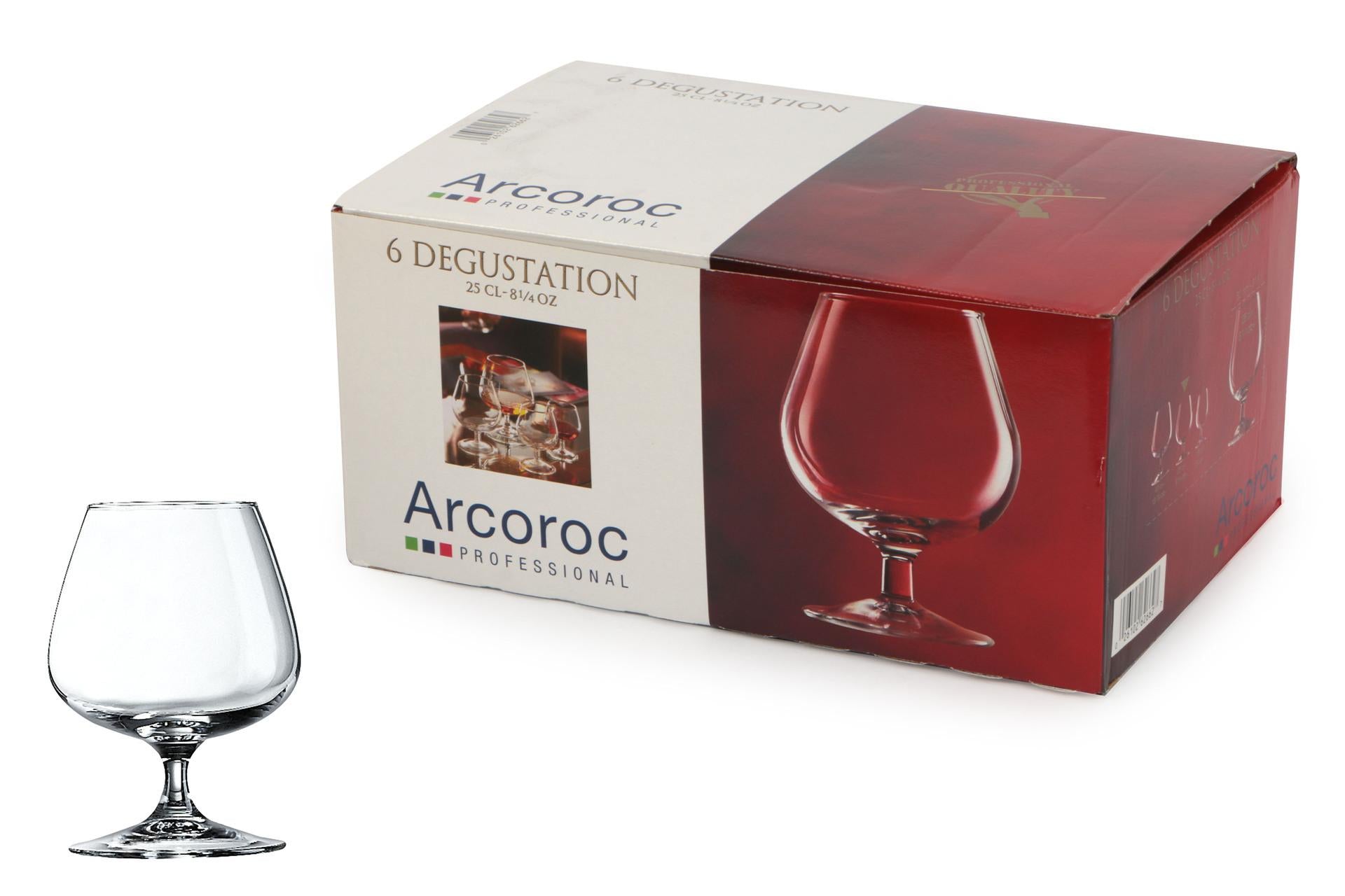 Arcoroc Degustation Calice 25 cl - H.112 mm Ø82 mm Per Rum e Cognac - Set 6 Pz 3