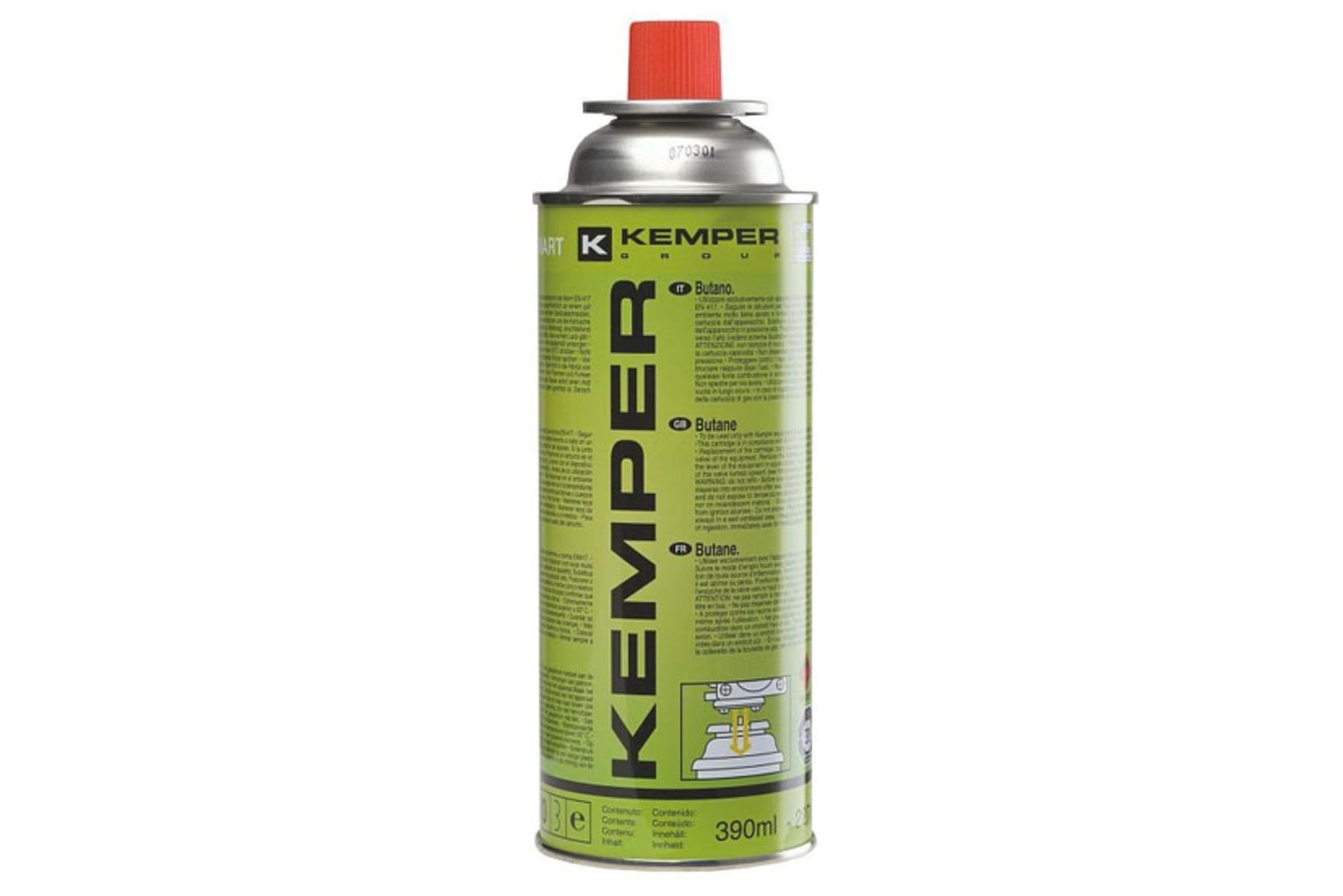 Kemper Cartuccia Gas Butano 227 g - Linea Smart Universale Per Saldatrice a Gas e Fornello da Campeggio - Set 4 Pz
