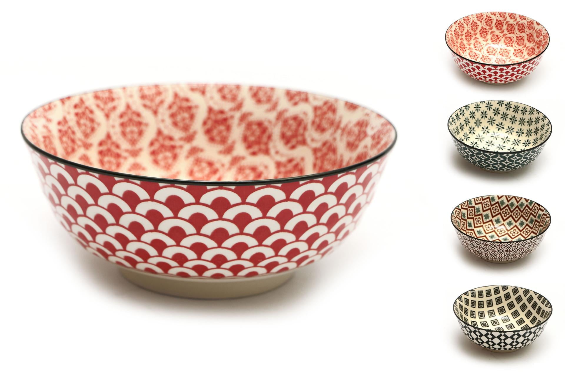 Import Tavola Professional Mosaik Coppa Ø18 cm In Stoneware - Decori Assortiti - Set 8 Pz