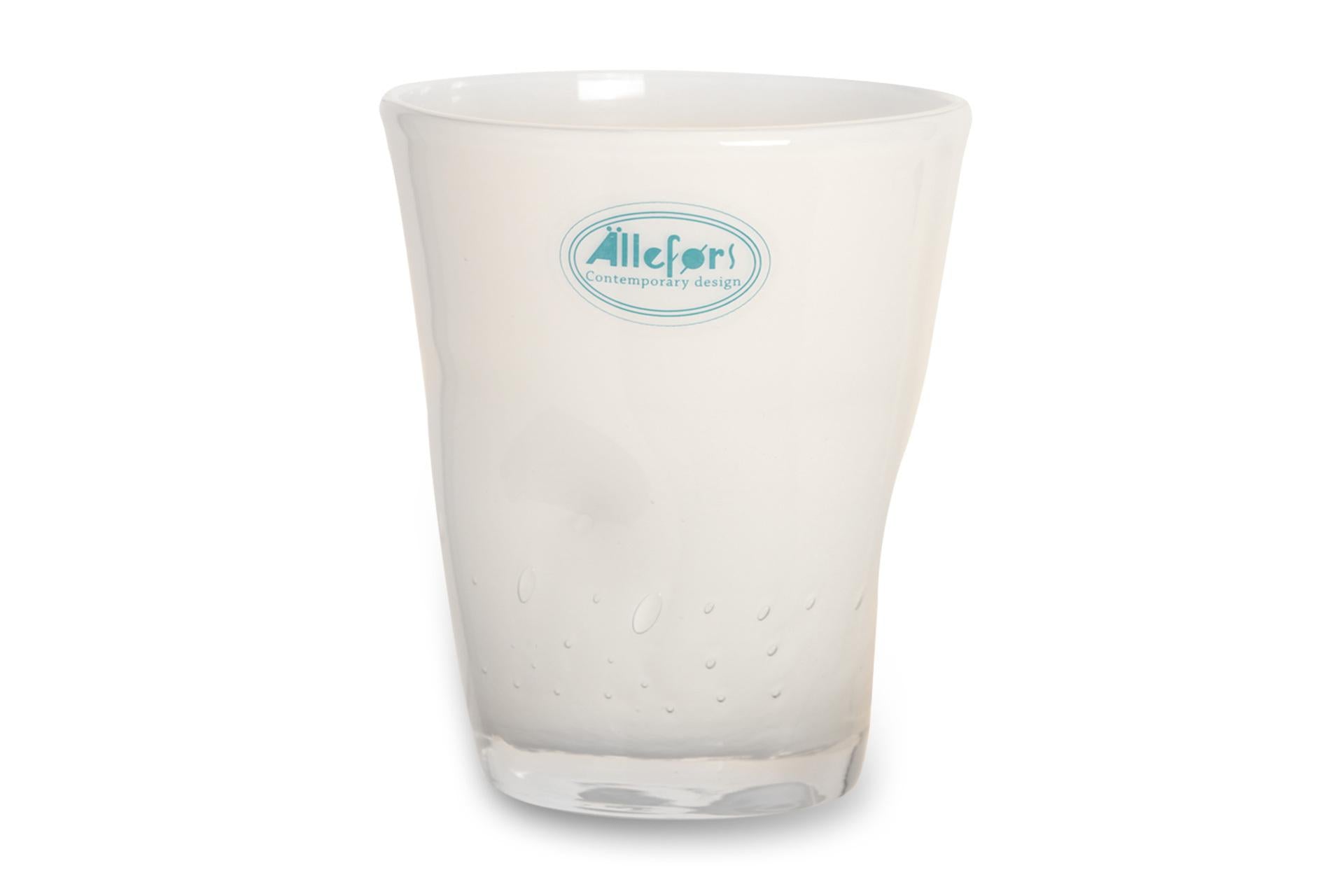 Import Tavola Professional Rialto Bicchiere Acqua 35 cl Incamiciato Bianco In Pasta di Vetro Soffiato a Bocca - Set 6 Pz