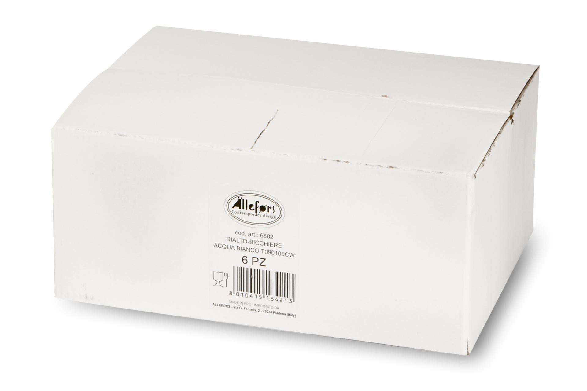 Import Tavola Professional Rialto Bicchiere Acqua 35 cl Incamiciato Bianco In Pasta di Vetro Soffiato a Bocca - Set 6 Pz 3