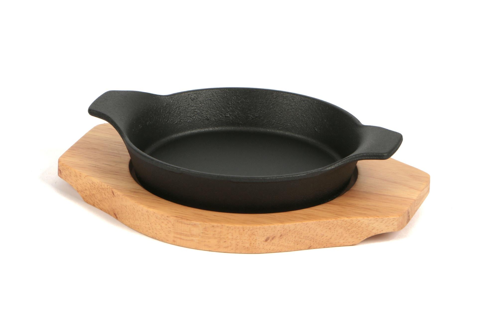 Import Tavola Professional Tegamino In Ghisa Ø15 cm Con Base In Legno