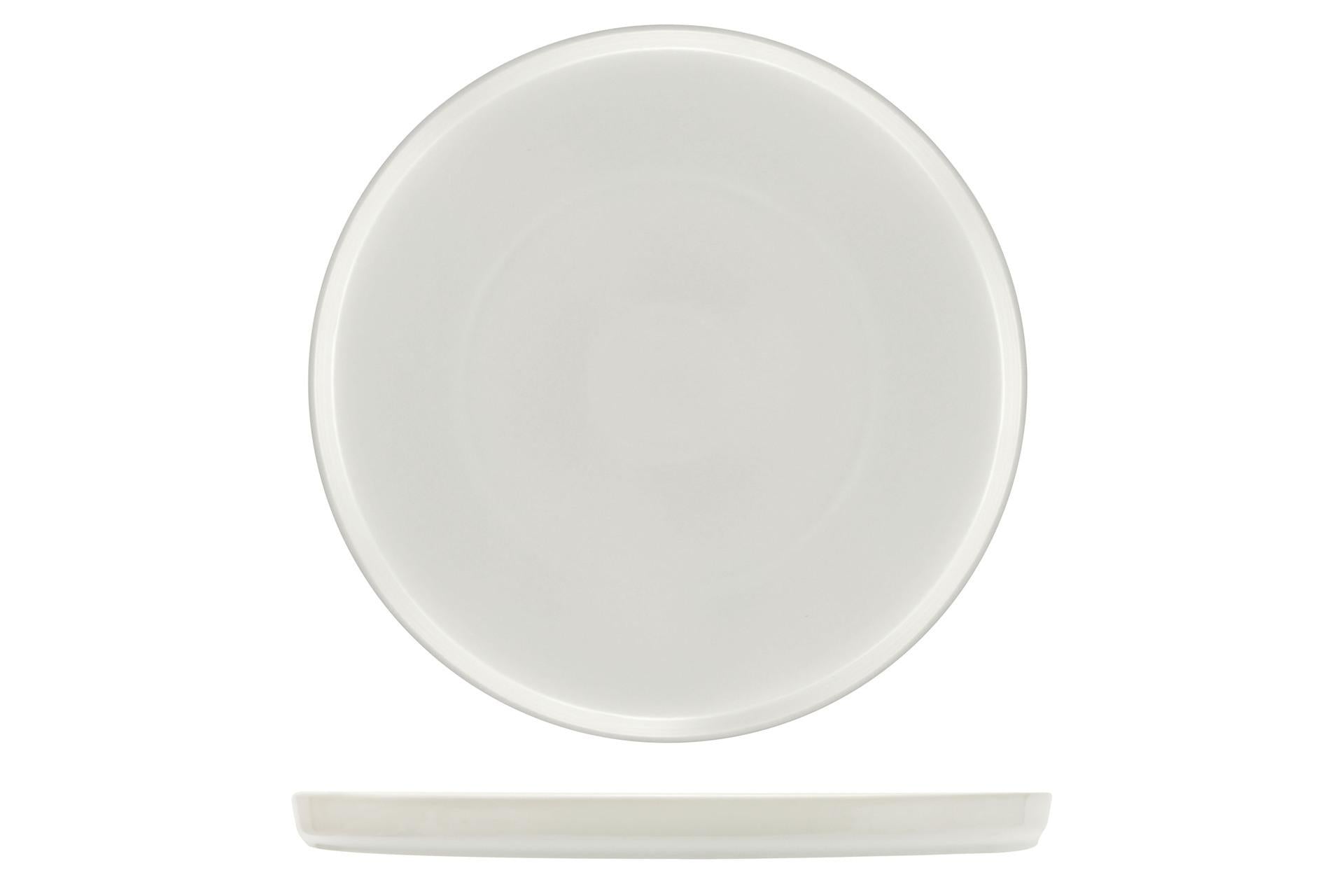 Import Tavola Professional JustWhite Piatto Tondo Ø25.7 cm - Linea In Porcellana Bianca - Set 3 Pz