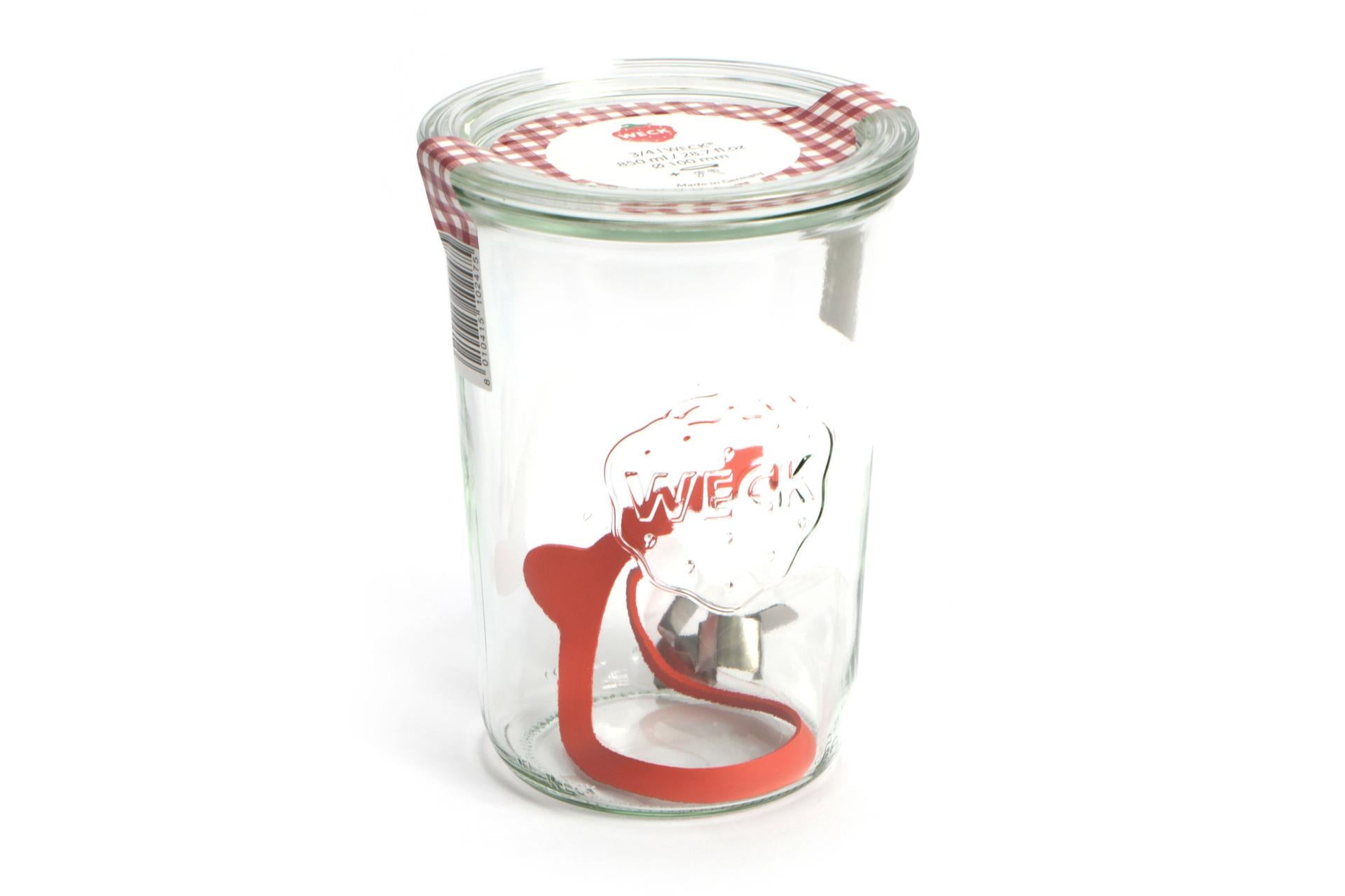Weck Vasetto Cilindrico 850 ml Con Coperchio Ø100 mm - Oggetto di Design e Conservazione - Set 6 Pz