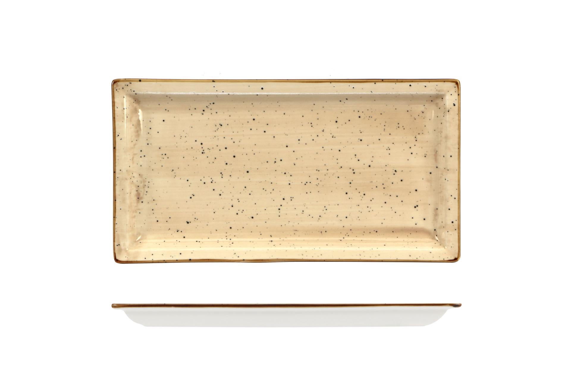 Import Tavola Professional JustColor Cream Piatto Rettangolare 27 x 14.2 cm In Porcellana Colorata - Set 6 Pz