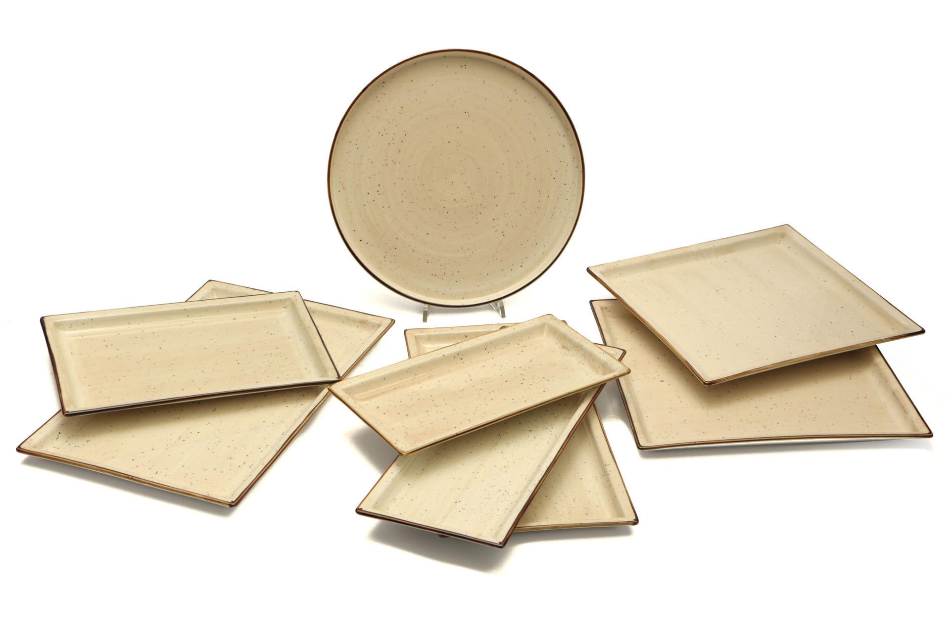 Import Tavola Professional JustColor Cream Piatto Rettangolare 27 x 14.2 cm In Porcellana Colorata - Set 6 Pz 3