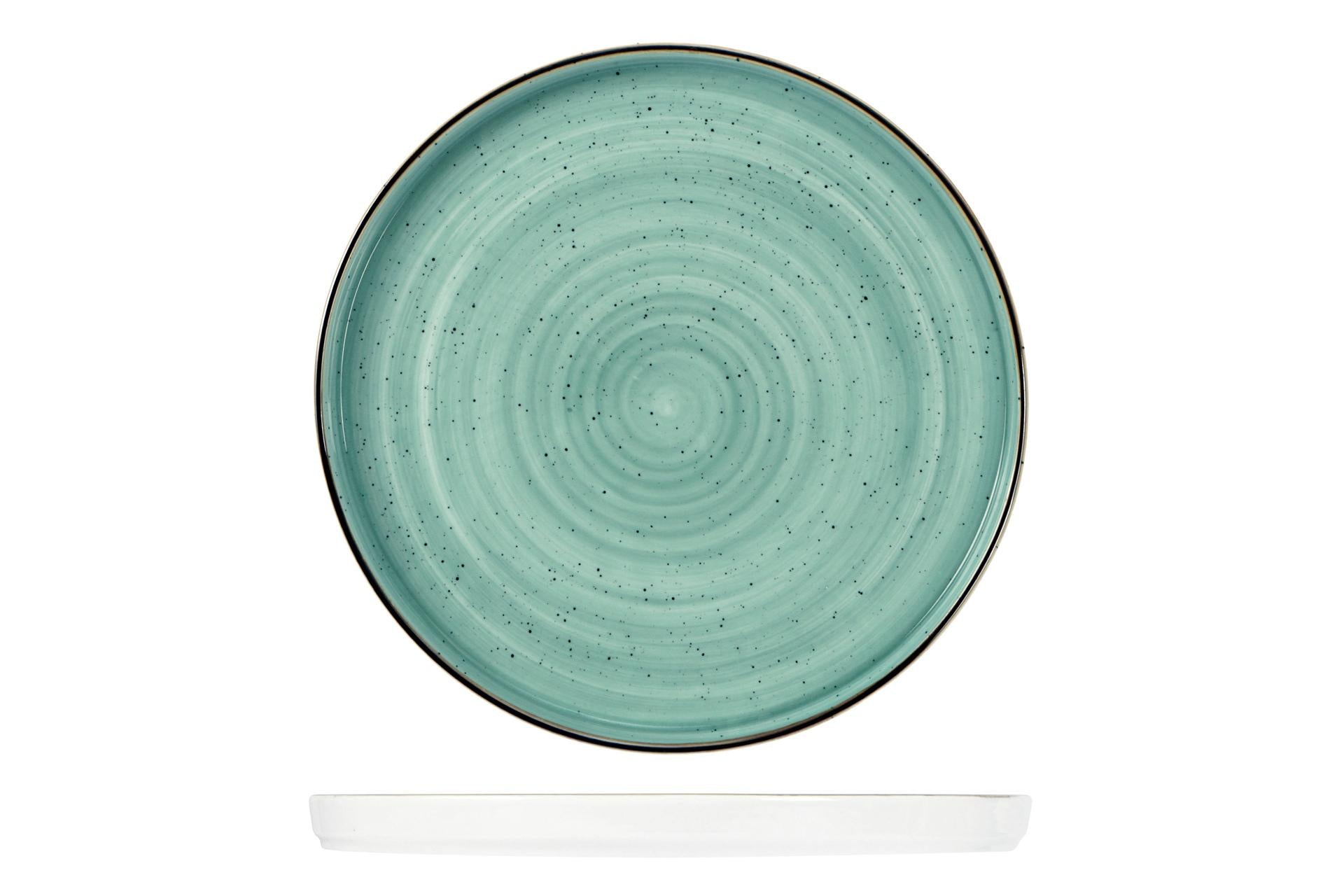 Import Tavola Professional JustColor Green Piatto Tondo Ø28.5 cm In Porcellana Colorata - Set 2 Pz