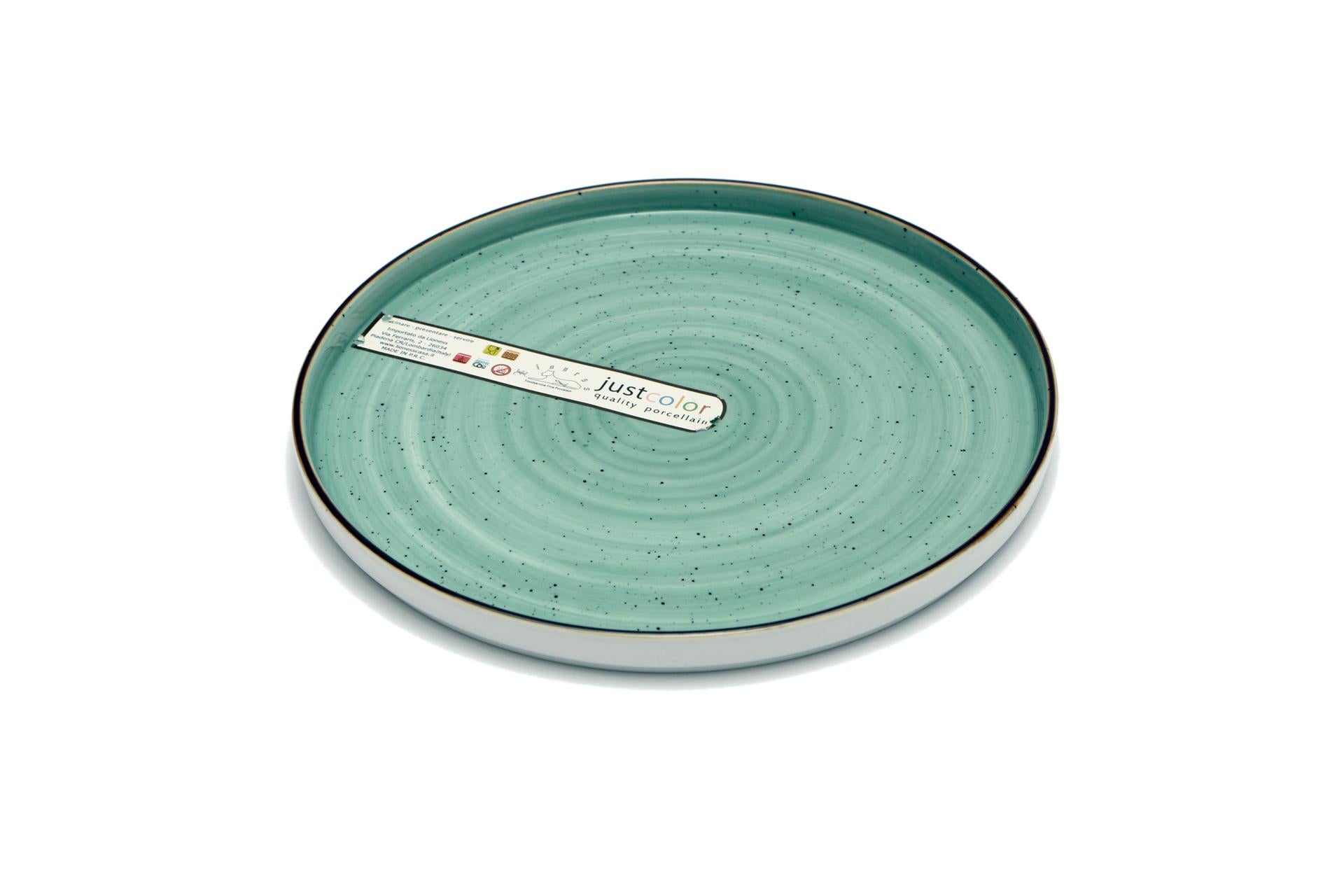 Import Tavola Professional JustColor Green Piatto Tondo Ø28.5 cm In Porcellana Colorata - Set 2 Pz