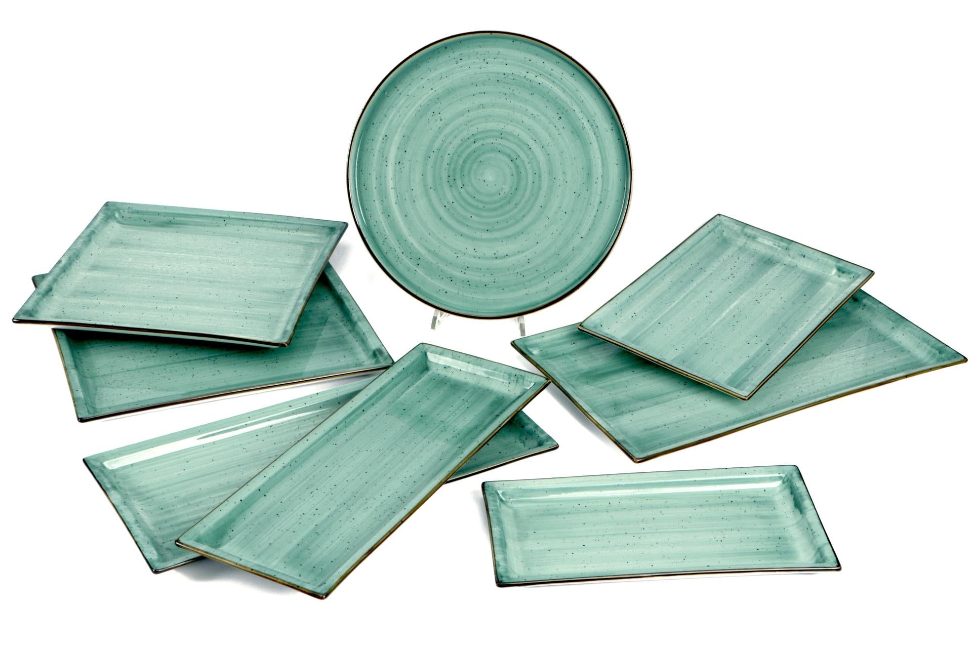 Import Tavola Professional JustColor Green Piatto Tondo Ø28.5 cm In Porcellana Colorata - Set 2 Pz 3