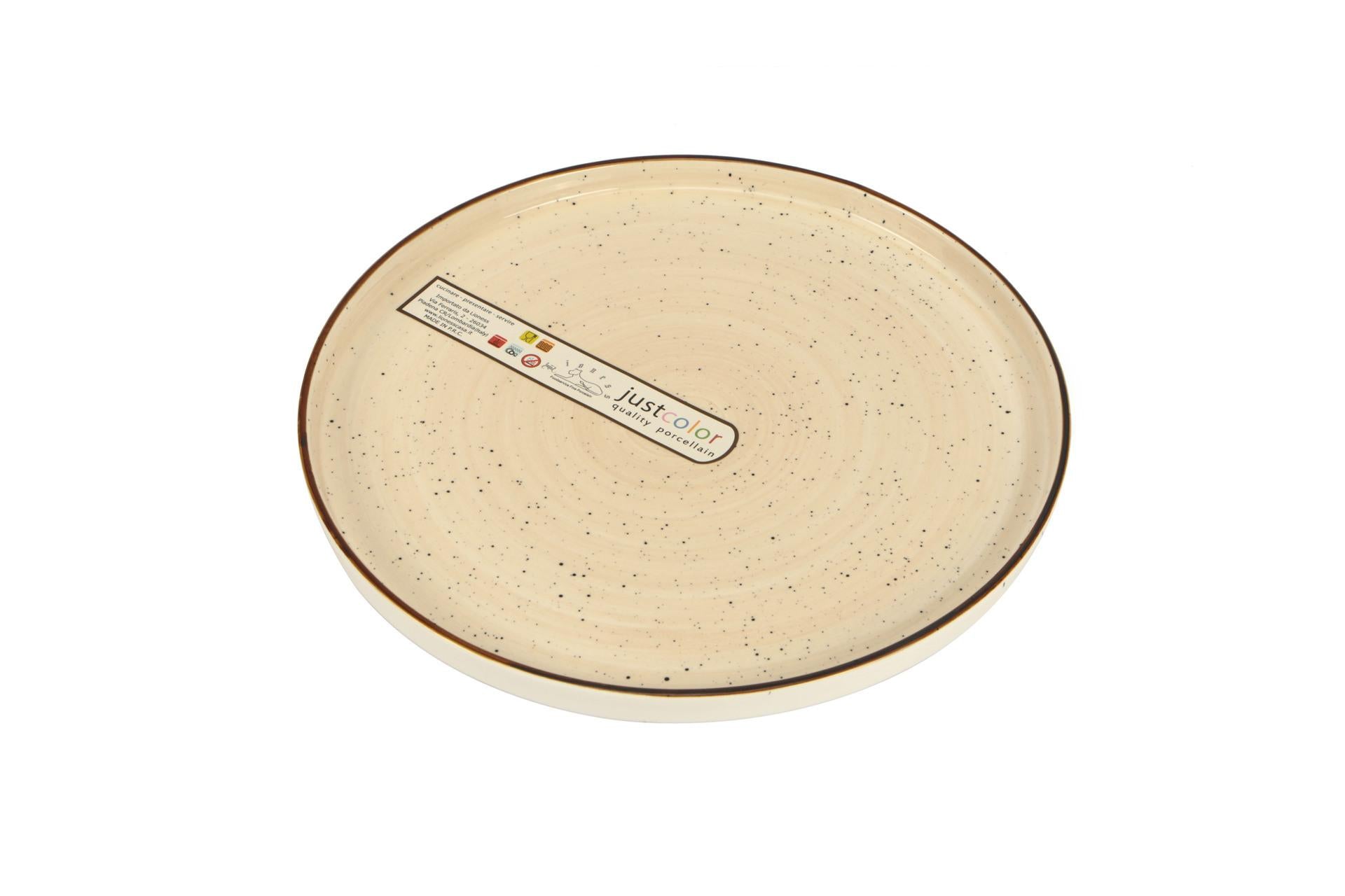 Import Tavola Professional JustColor Cream Piatto Tondo Ø28.5 cm In Porcellana Colorata - Set 2 Pz