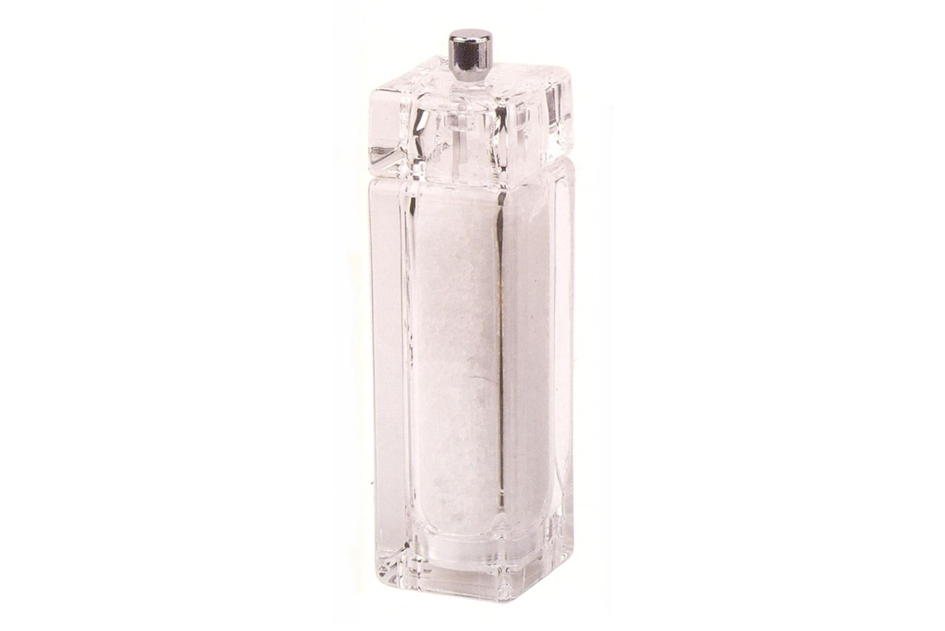 Bisetti Como Macina Sale Acrilico Quadro H.14.5 cm - Regolabile e Smontabile per Spezie