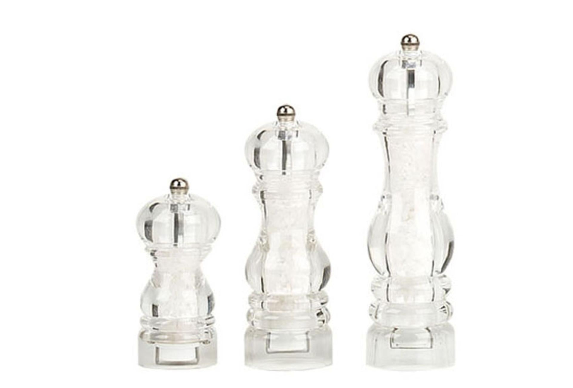 Bisetti Macina Sale Acrilico H.17.5 cm - Regolabile e Smontabile per Spezie e Sale 4