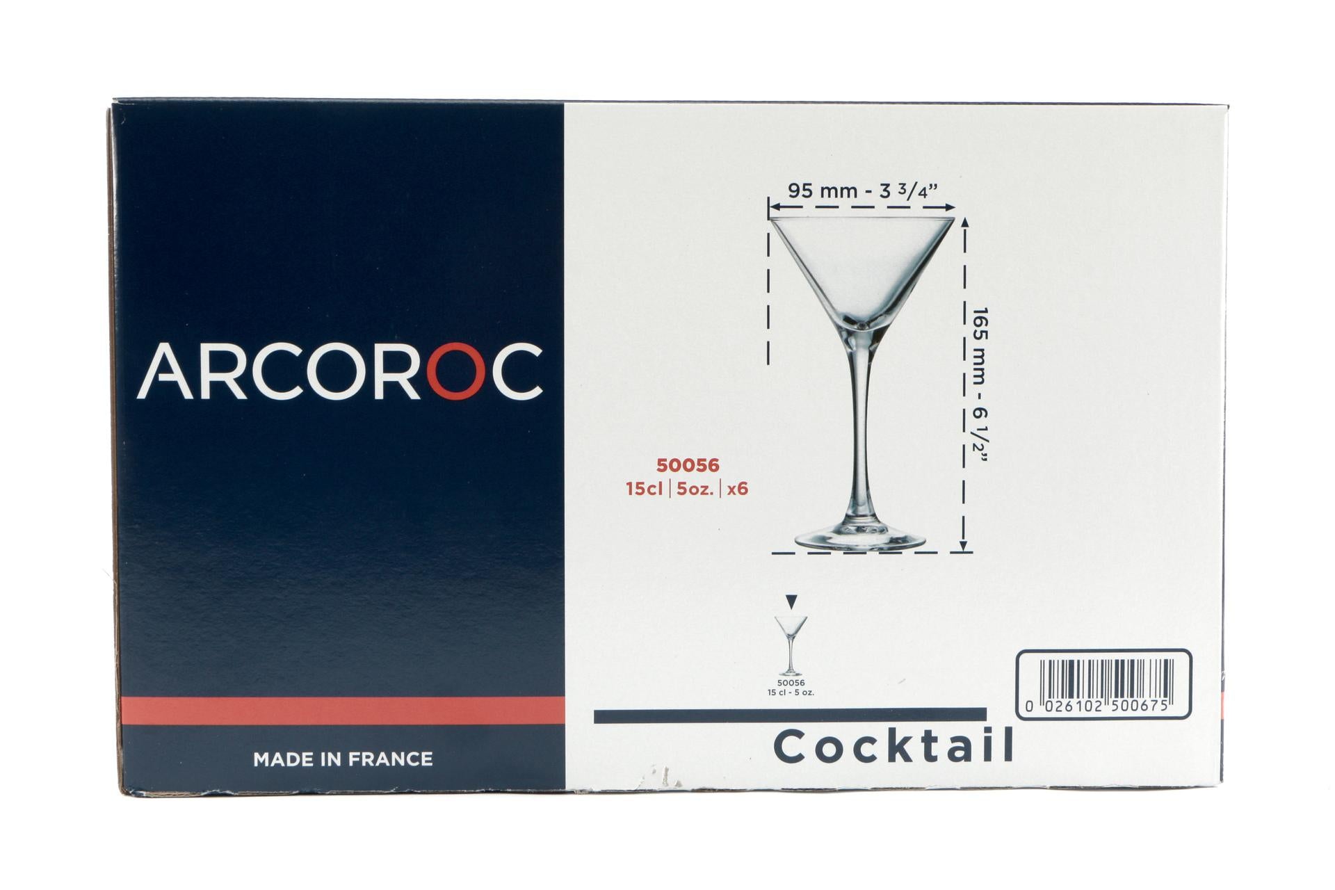 Arcoroc Coppa Martini 15 cl - H.165 mm Ø95 mm In Vetro - Set 6 Pz 6