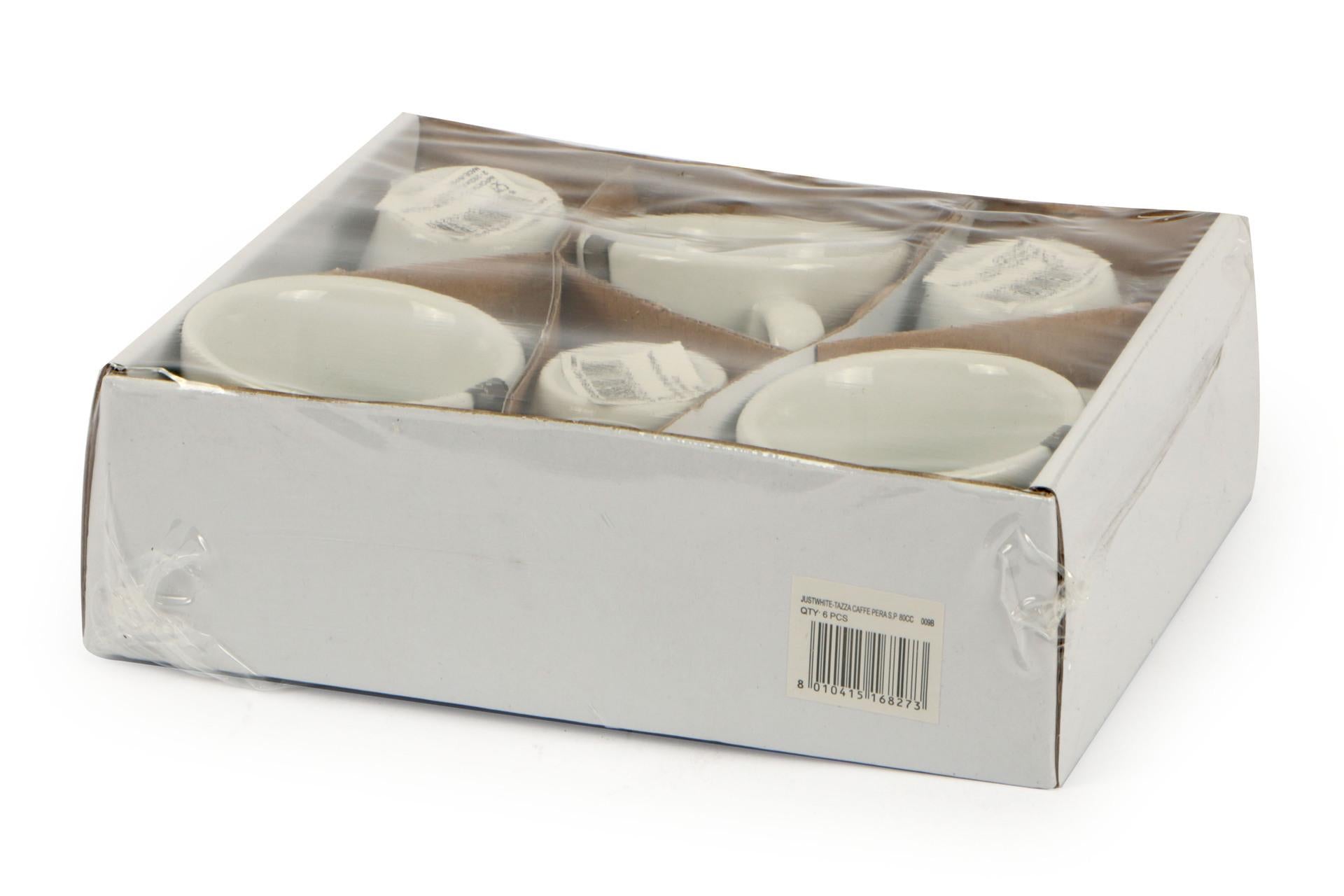 Import Tavola Professional Just White Tazza Caffè Forma Pera 80cc In Porcellana Bianca - Set 6 Pz 3