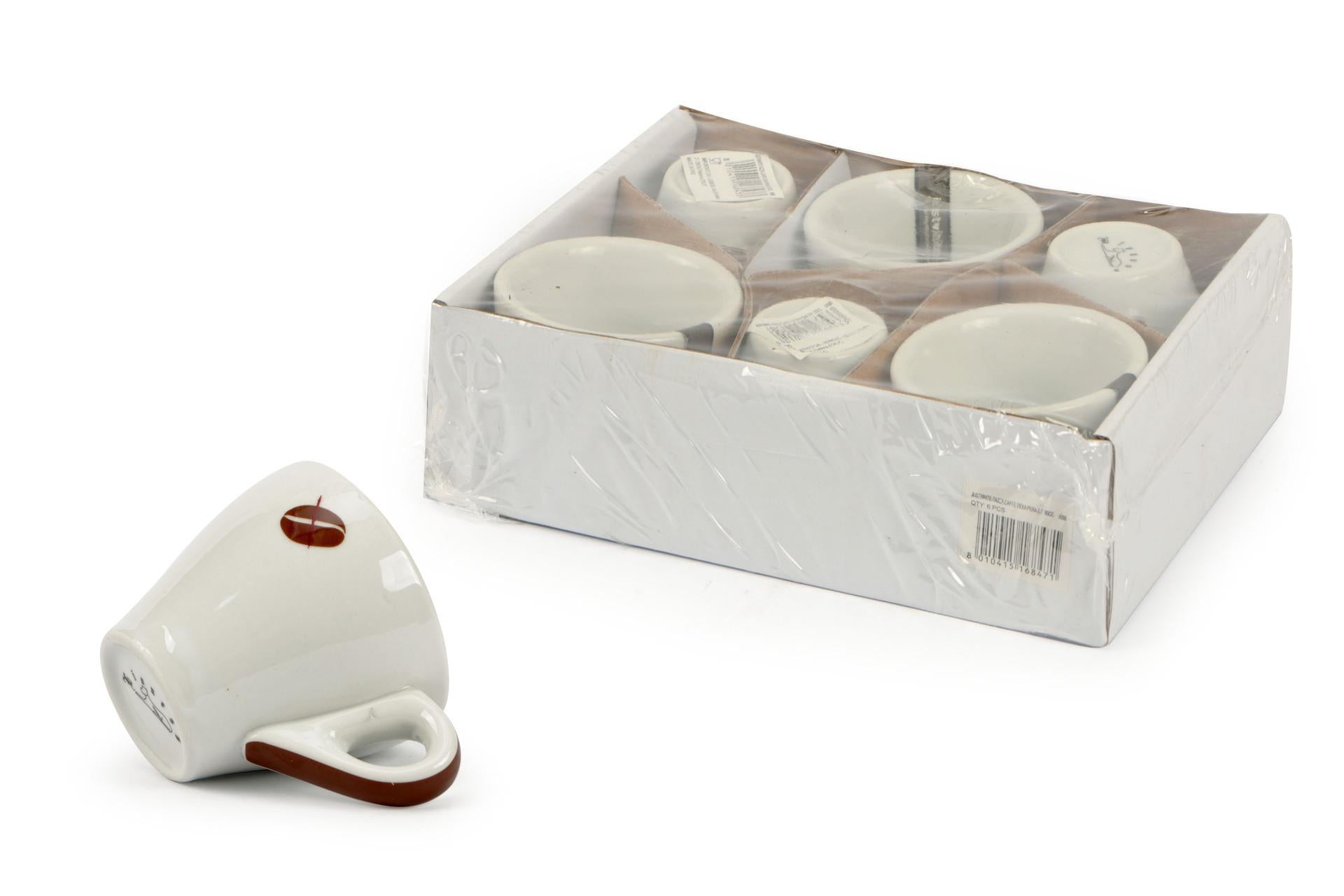 Just White Tazza Caffè Deka Pera 80cc In Porcellana Bianca - Set 6 Pz 3