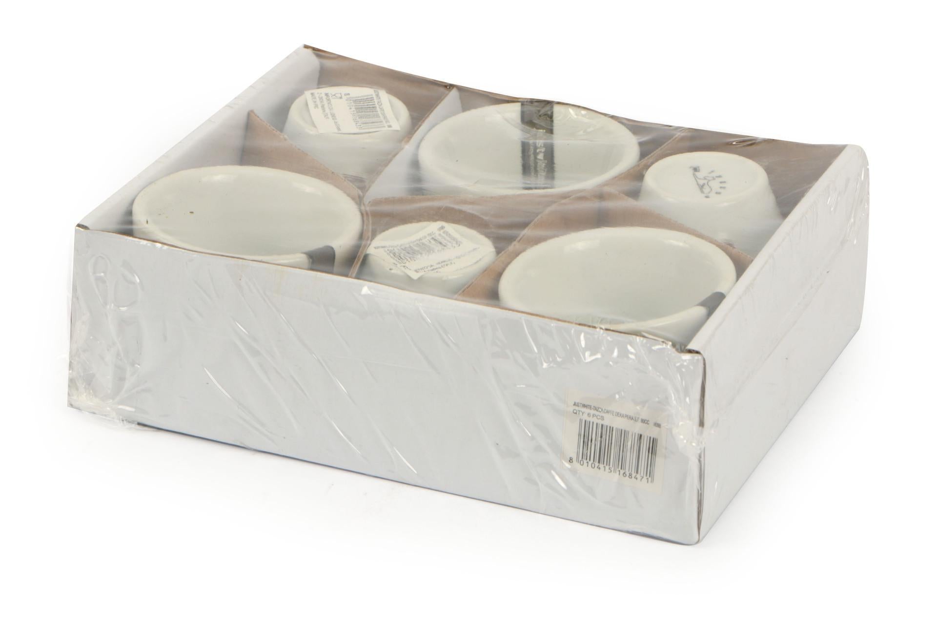 Just White Tazza Caffè Deka Pera 80cc In Porcellana Bianca - Set 6 Pz 4