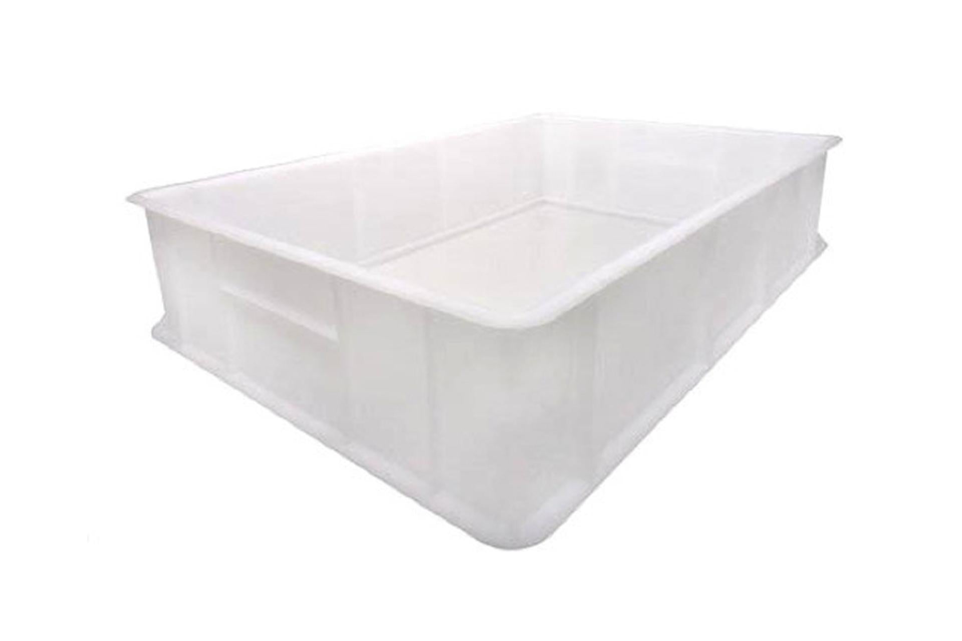 Giganplast Cassetta Service Sovrapponibile 60x40x24 cm - 50L Bianca In HDPE Per Trasporto e Stoccaggio Pizza