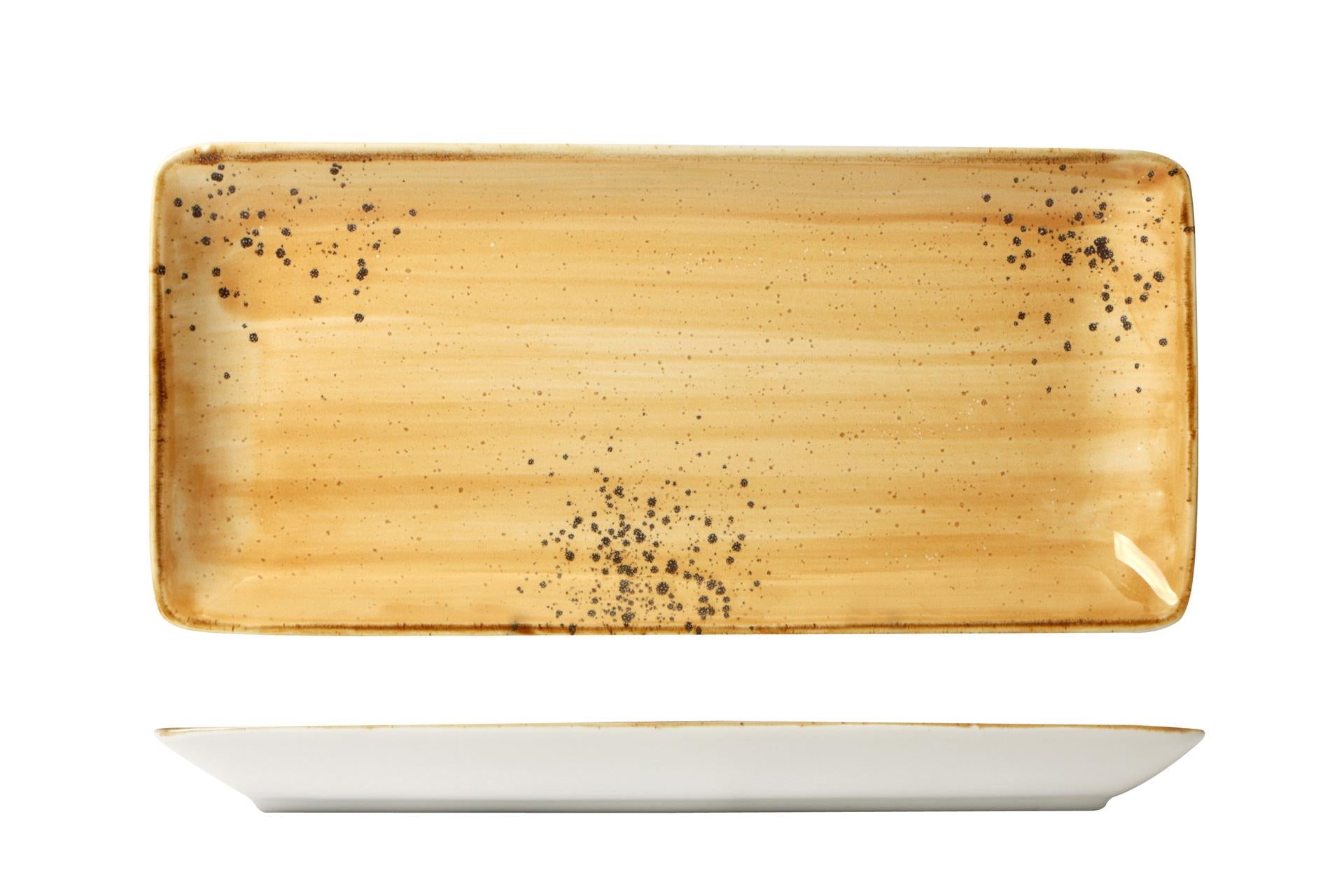 Pt Sango Ceramics Java Sunrise Yellow Piatto Rettangolare 34 x 16 cm - Set 4 Pz