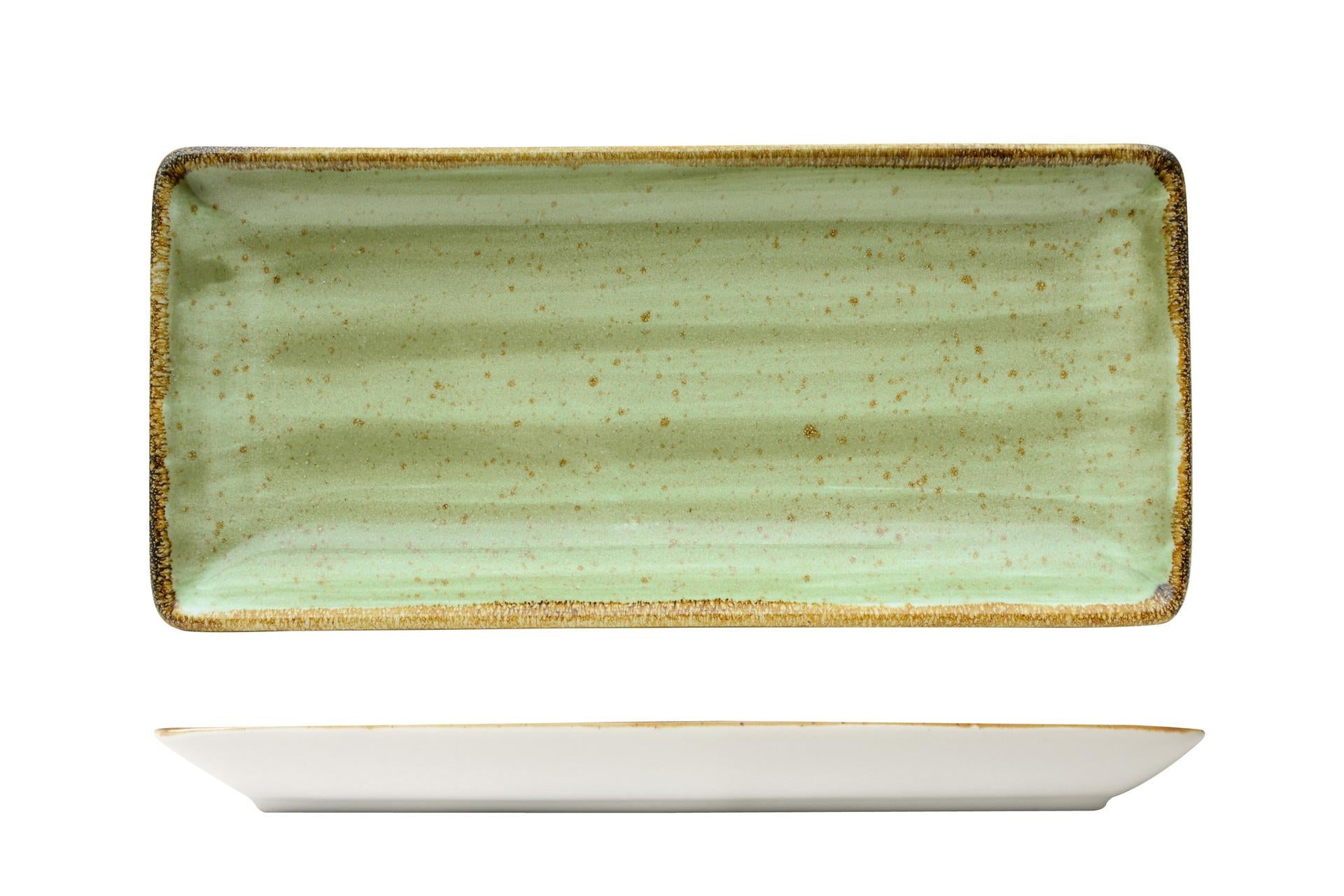 Pt Sango Ceramics Java Meadow Green Piatto Rettangolare 21 x 8 cm - Set 6 Pz