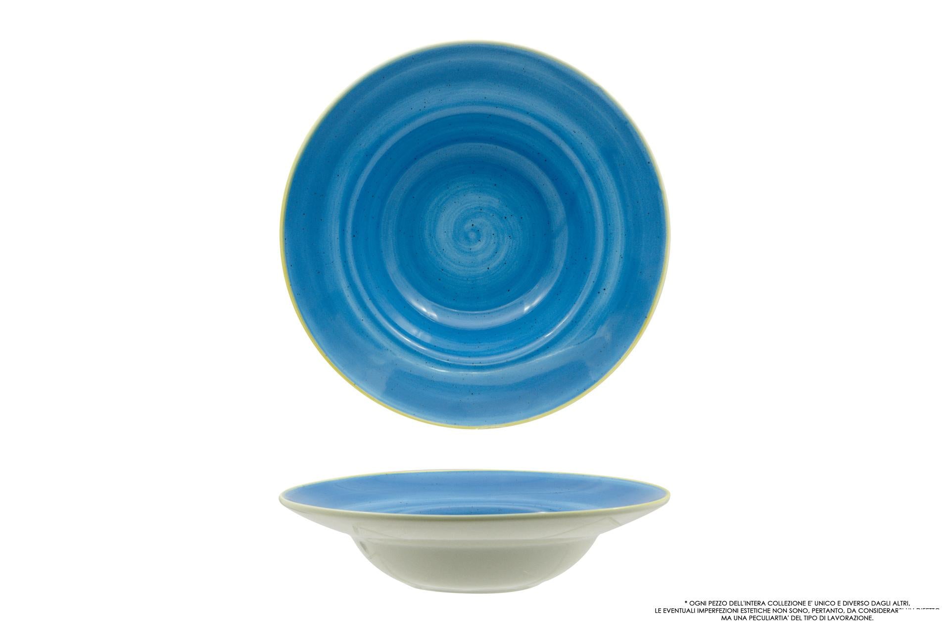 Pt Sango Ceramics Java Aqua Blu Pasta Bowl Ø25 cm - Interno Ø16 cm - Set 6 Pz