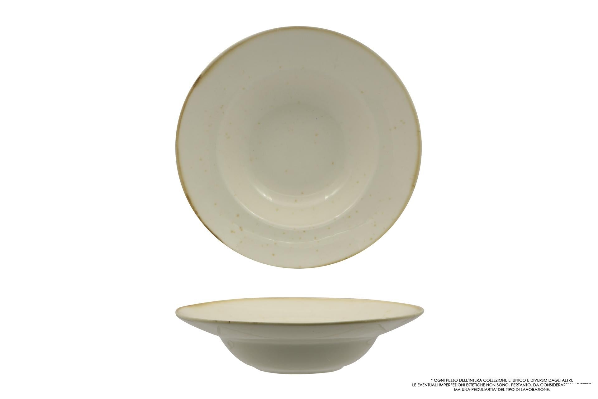 Pt Sango Ceramics Java Barley Cream Pasta Bowl Ø25 cm - Interno Ø16 cm - Set 6 Pz