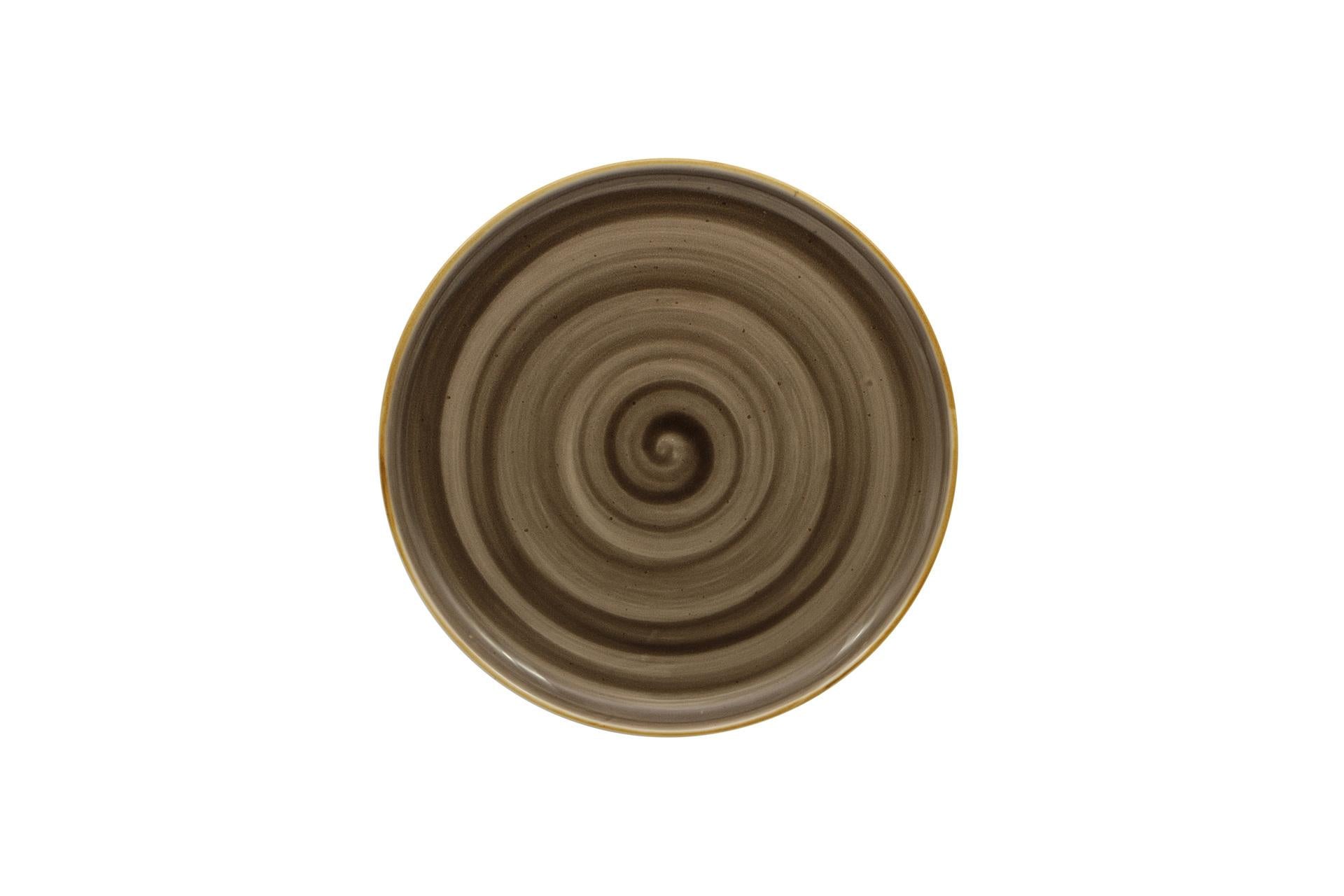 Pt Sango Ceramics Java Woodland Brown Piatto Coupe Ø20 cm In Ceramica - Set 6 Pz