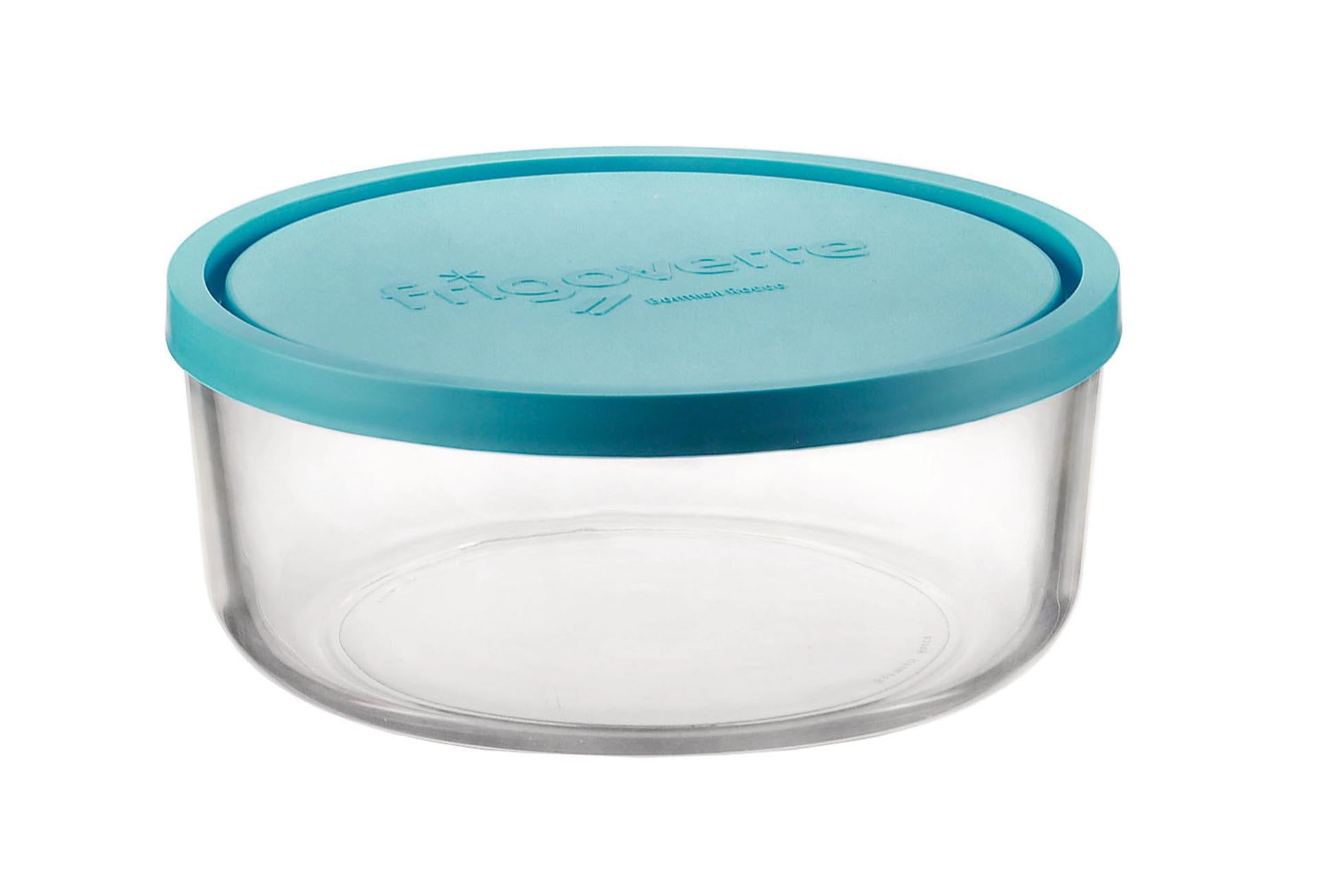 Bormioli Rocco Frigoverre Contenitore Tondo Ø18 cm - L.1.5 In Vetro Made in Italy - Set 6 Pz