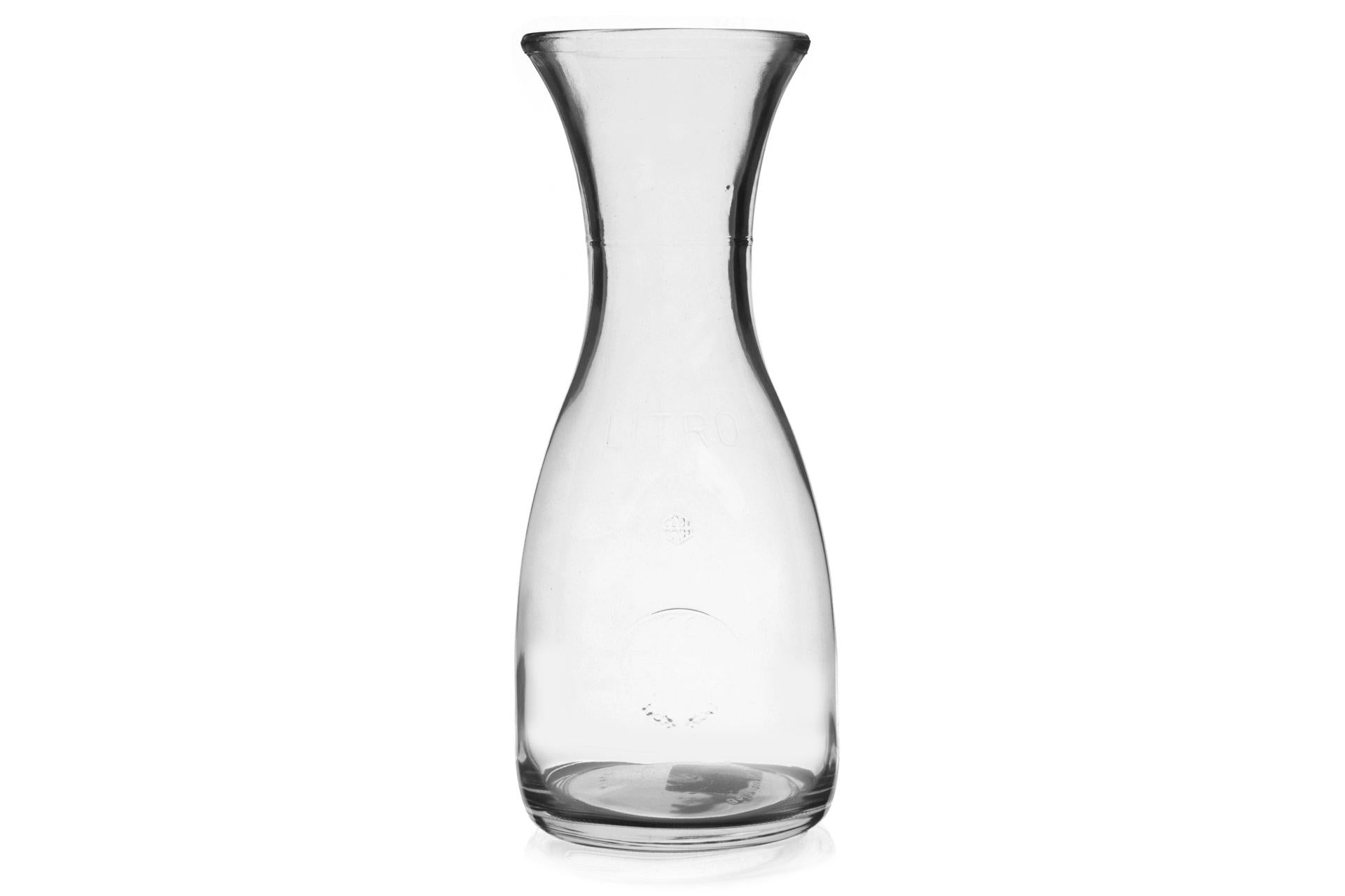 Bormioli Rocco Caraffa In Vetro Bollata 1L - Misura In Centilitri Per Servizio di Mescita - Set 6 Pz