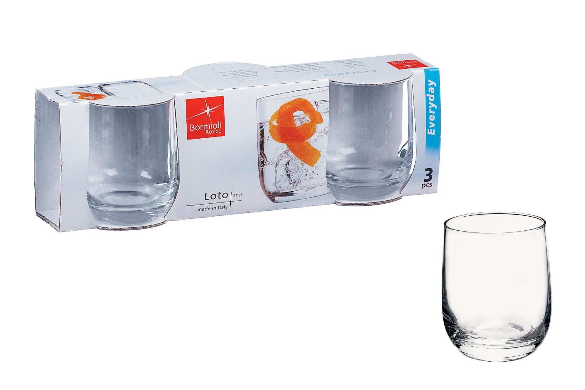 Bormioli Rocco Loto Set 30 Bicchieri Acqua 27.5 cl - Set 30 Pz