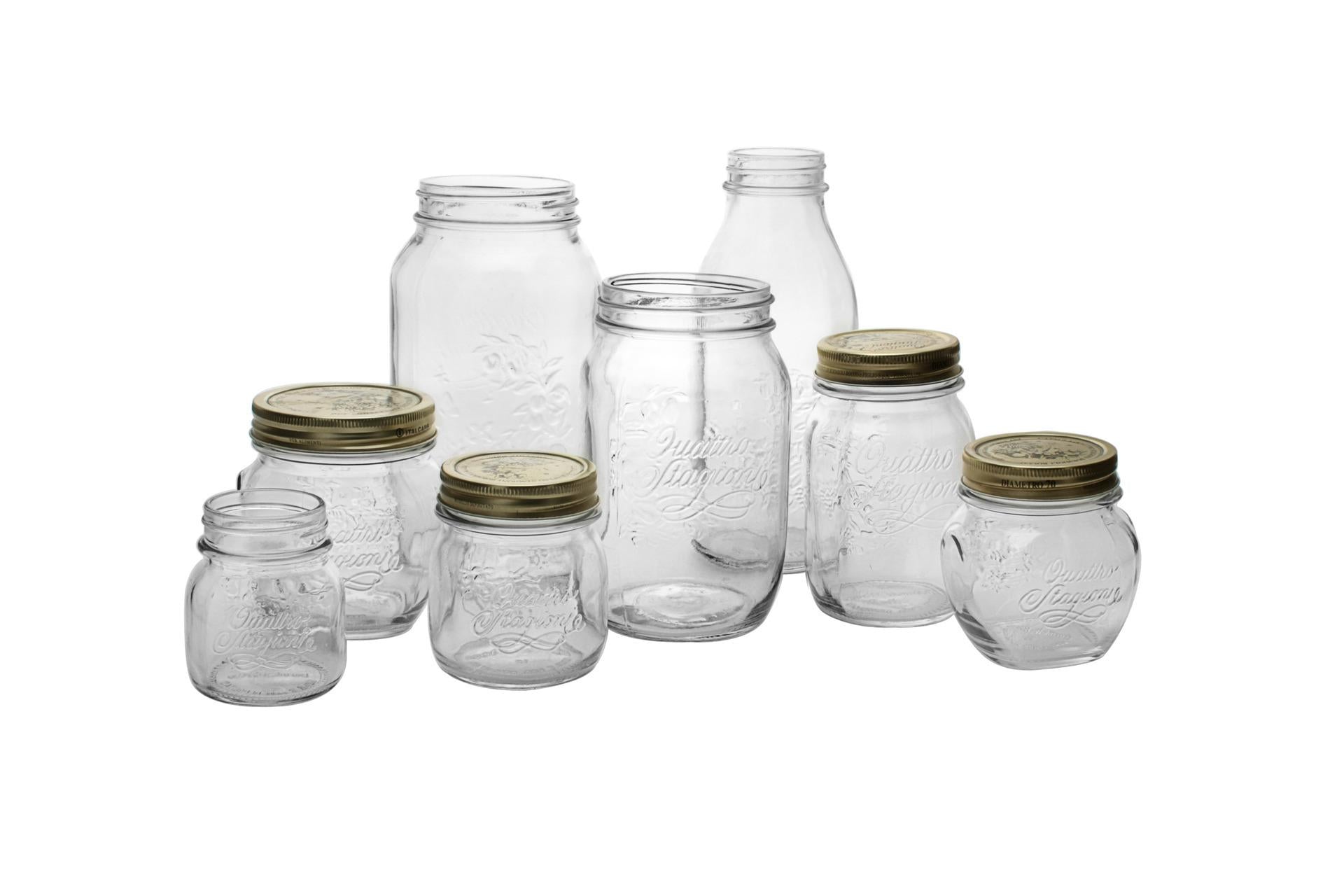 Bormioli Quattro Stagioni Bottiglia 150 ml - Set di 56 Con Tre Capsule - Set 36 Pz