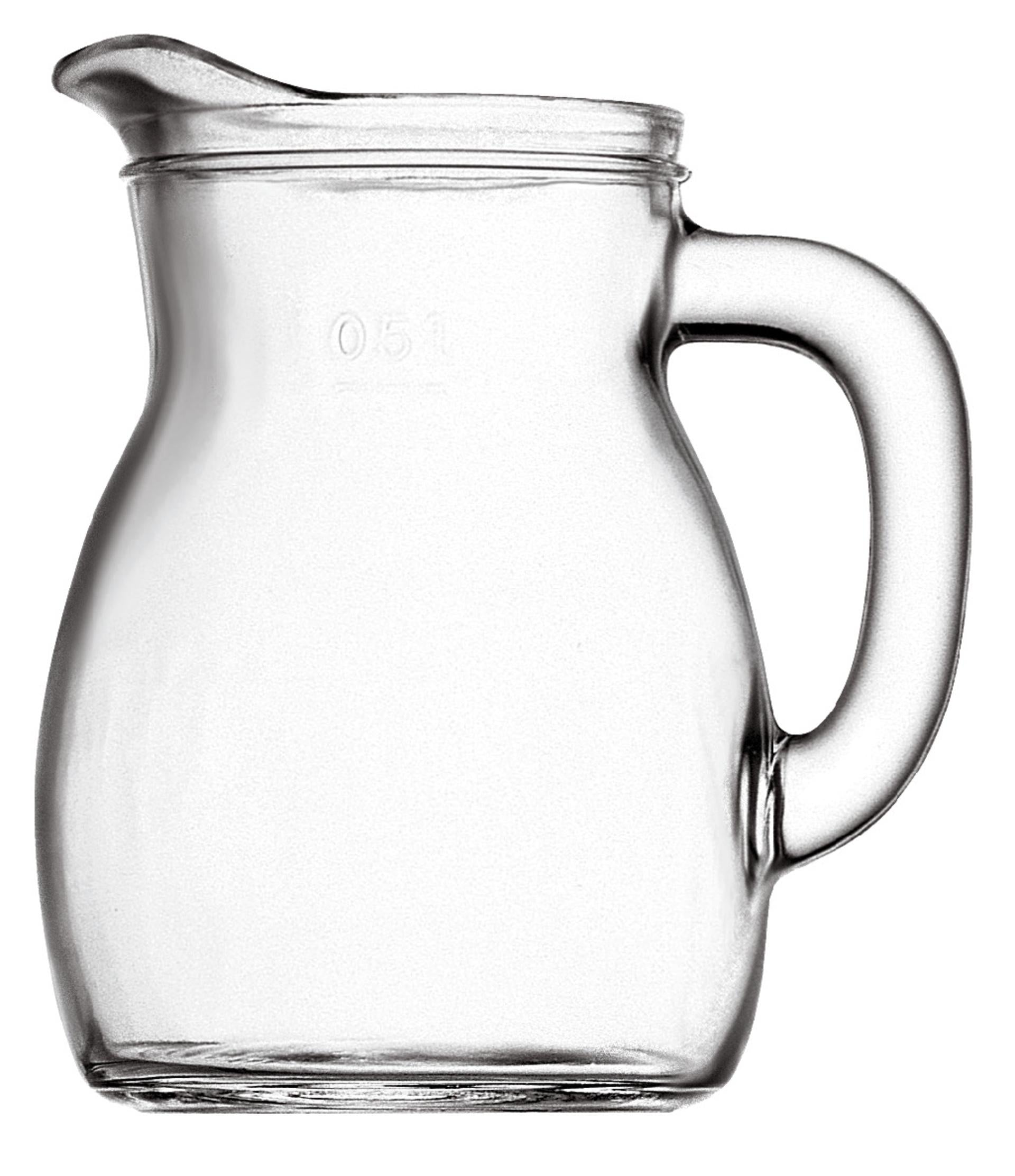 Bormioli Rocco Caraffa Bistrot 1 Litro - Brocca In Vetro Trasparente - Set 6 Pz