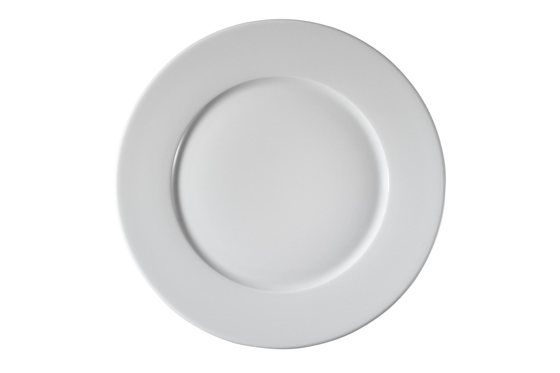 Kutahya Seramik Pera Piatto Piano Pane Ø17 cm - Porcellana Bianca Con Bordo Rinforzato Antiurto - Set 12 Pz