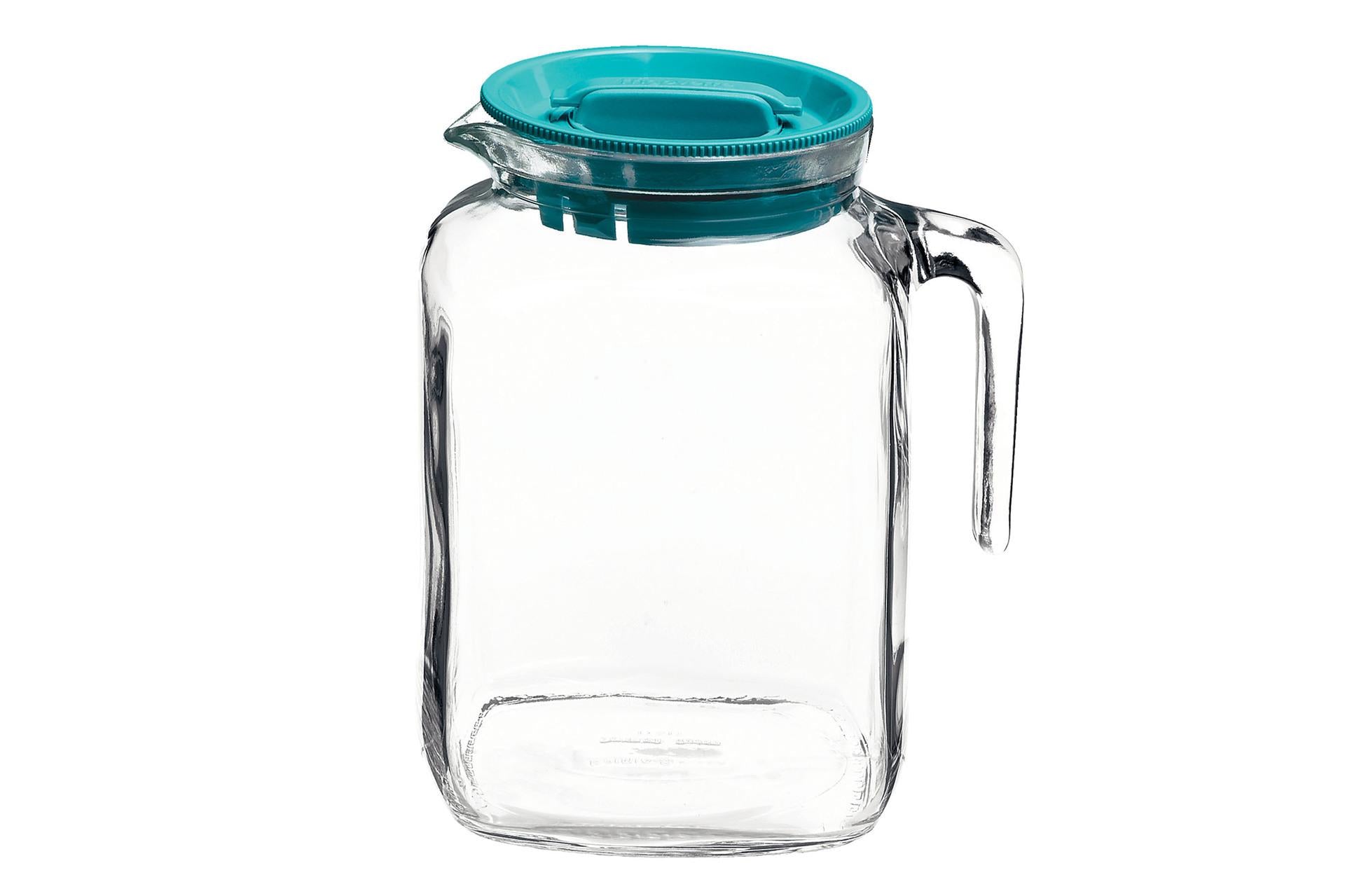 Bormioli Rocco Frigoverre Caraffa Quadra 815 Bassa 2L - Brocca Conserva Bevande Made in Italy - Set 6 Pz