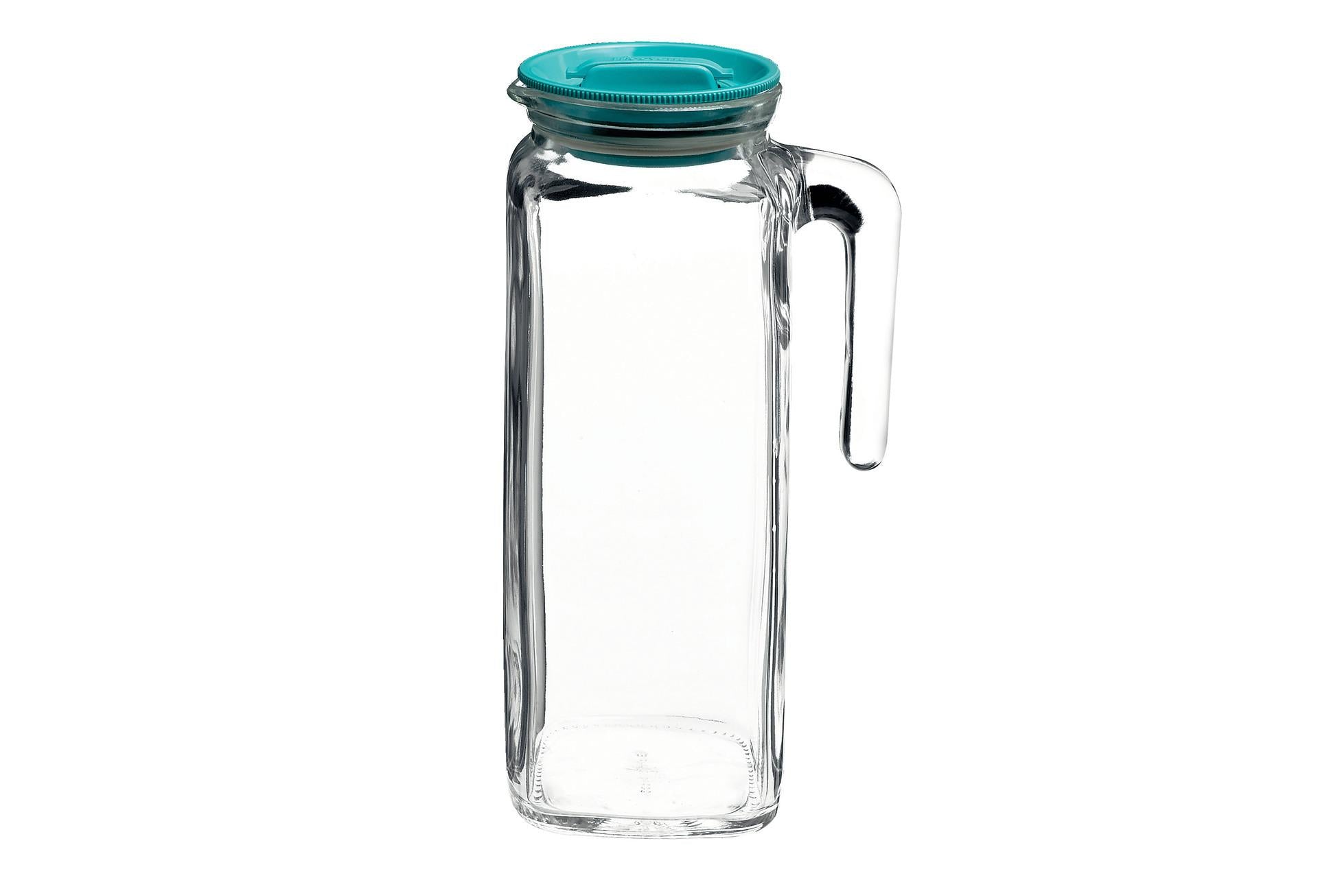 Bormioli Rocco Frigoverre Caraffa Quadra Alta 1L - Brocca Conserva Bevande Made in Italy - Set 6 Pz 1
